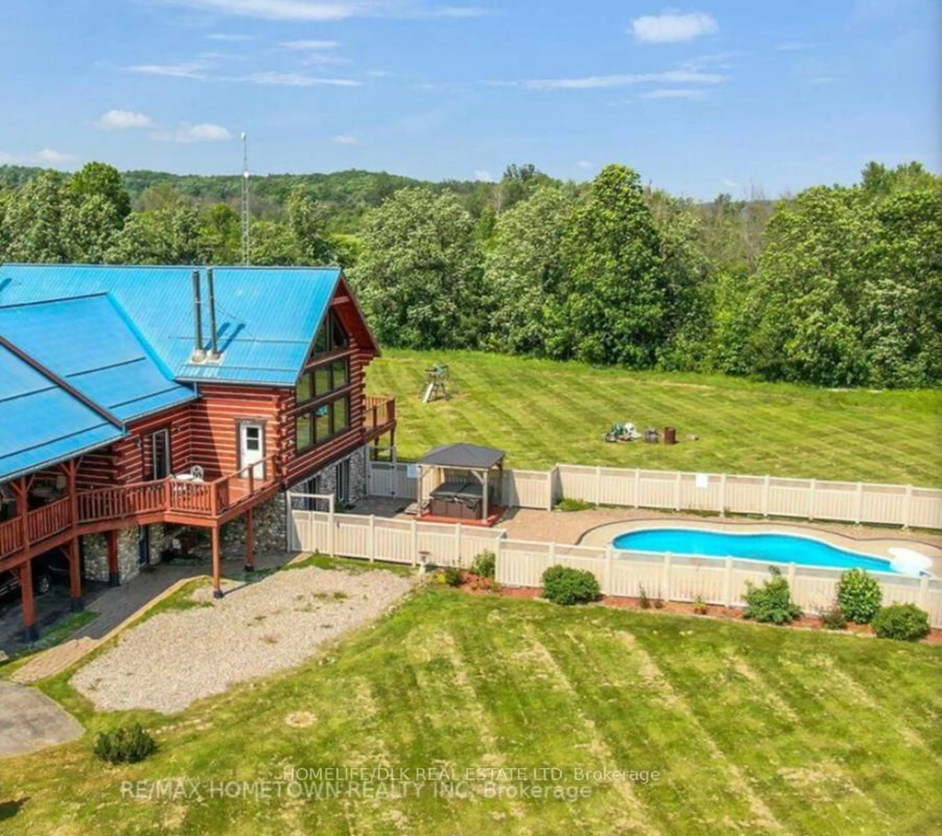 A pic from outside/outdoor area/front of a property/back of a property/a pic from drone, water/lake/river/ocean view for 333 County Road 5 Rd, Front of Yonge Ontario K0E 1R0