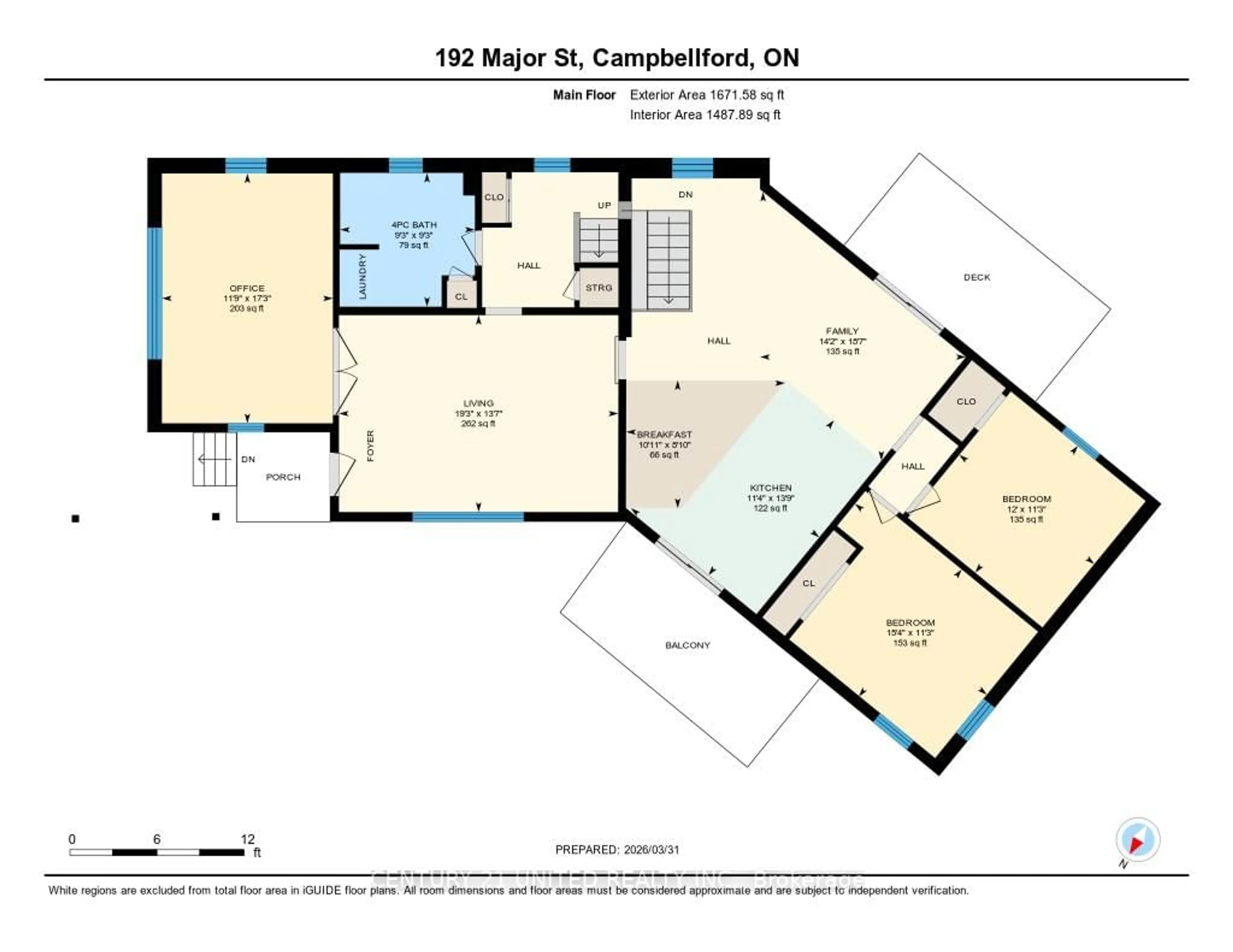 Floor plan for 192 Major St, Trent Hills Ontario K0L 1L0