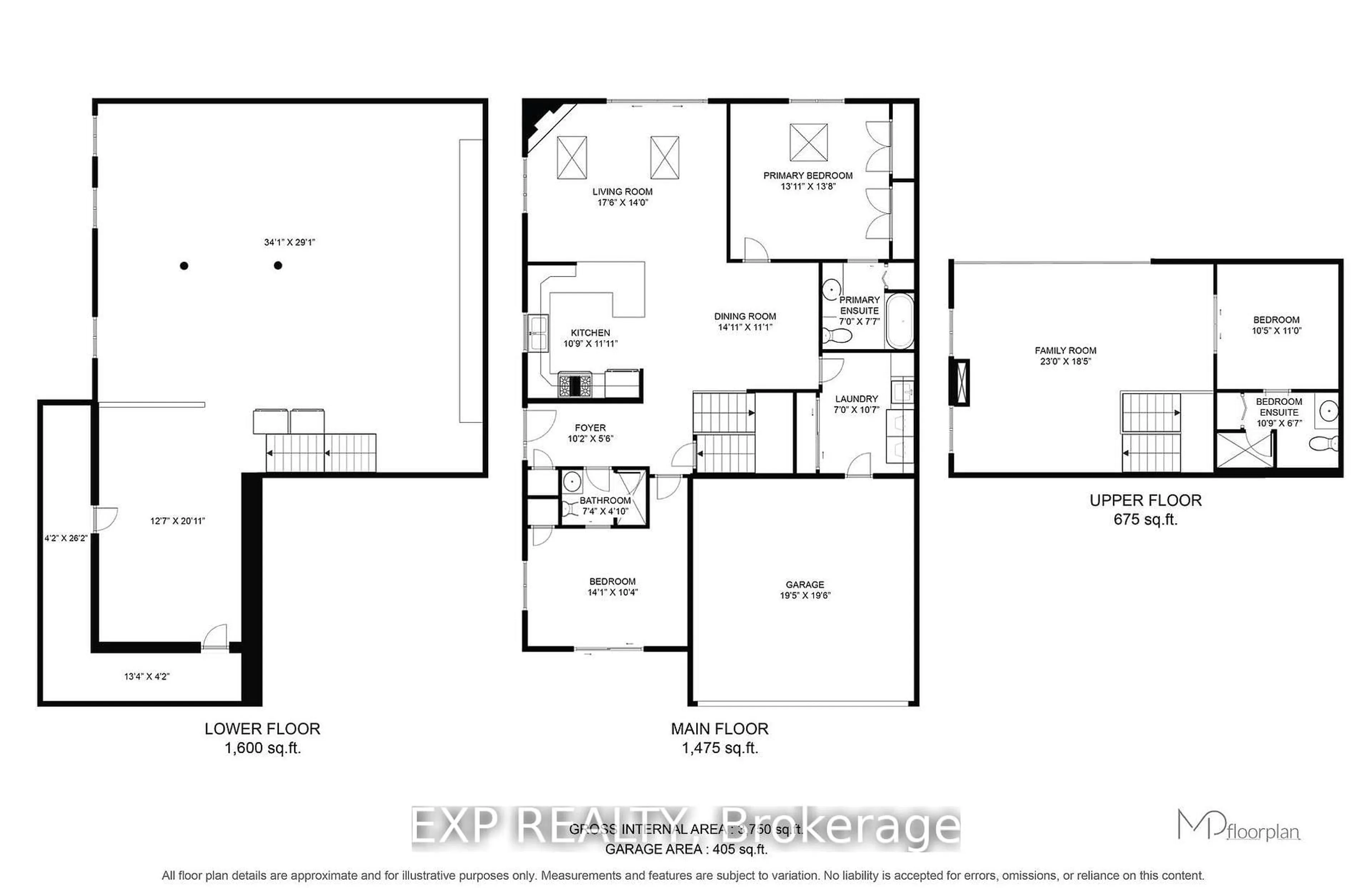 Floor plan for 350 Doon Valley Dr #1G, Kitchener Ontario N2P 2M9