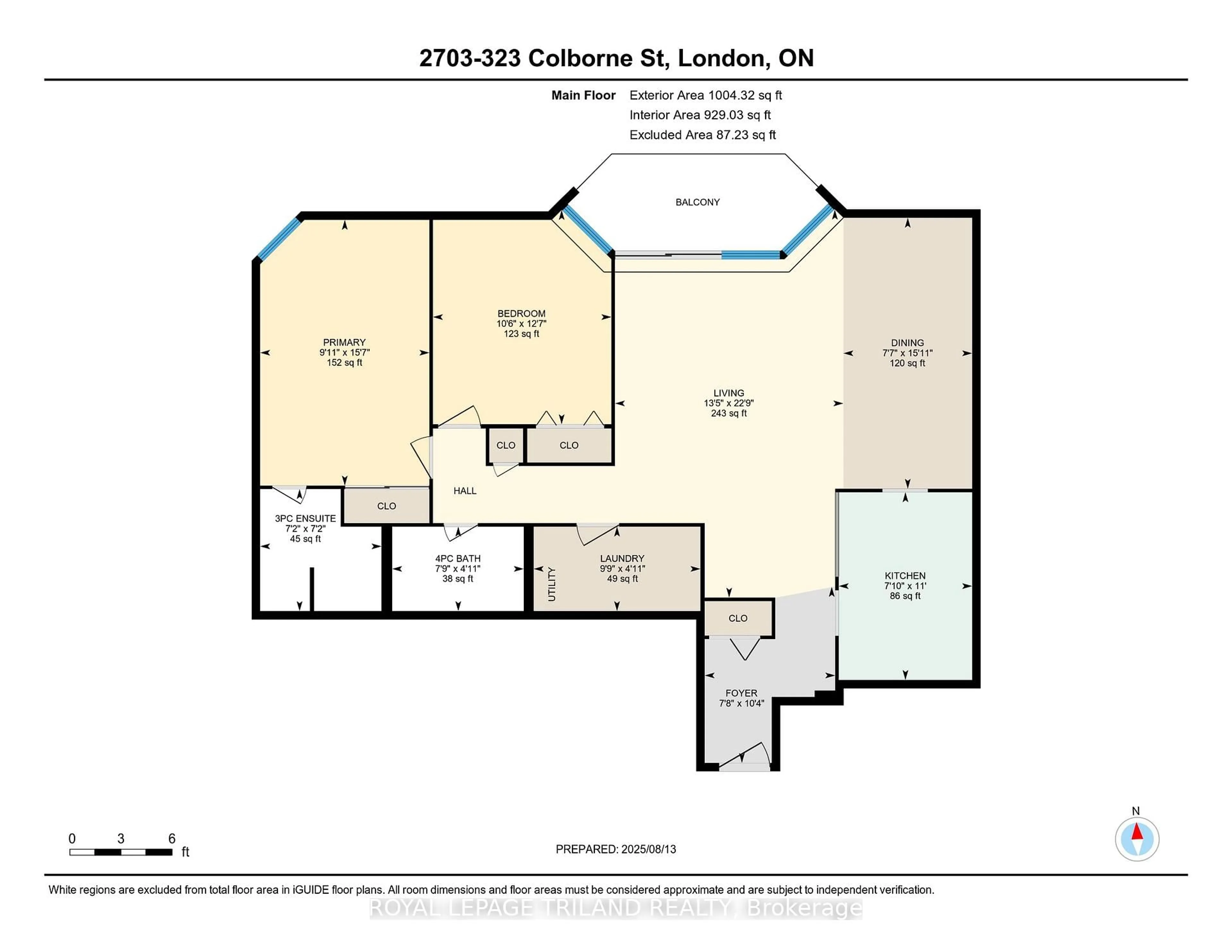 Floor plan for 323 Colborne St #2703, London East Ontario N6B 3N8