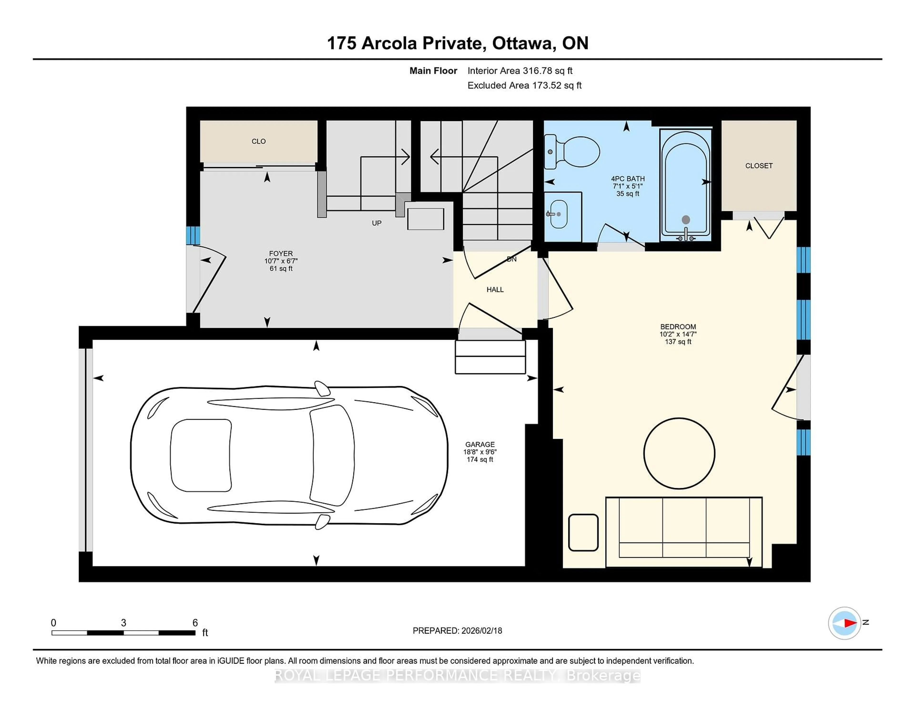 Floor plan for 175 Arcola Private, Ottawa Ontario K1K 4W9