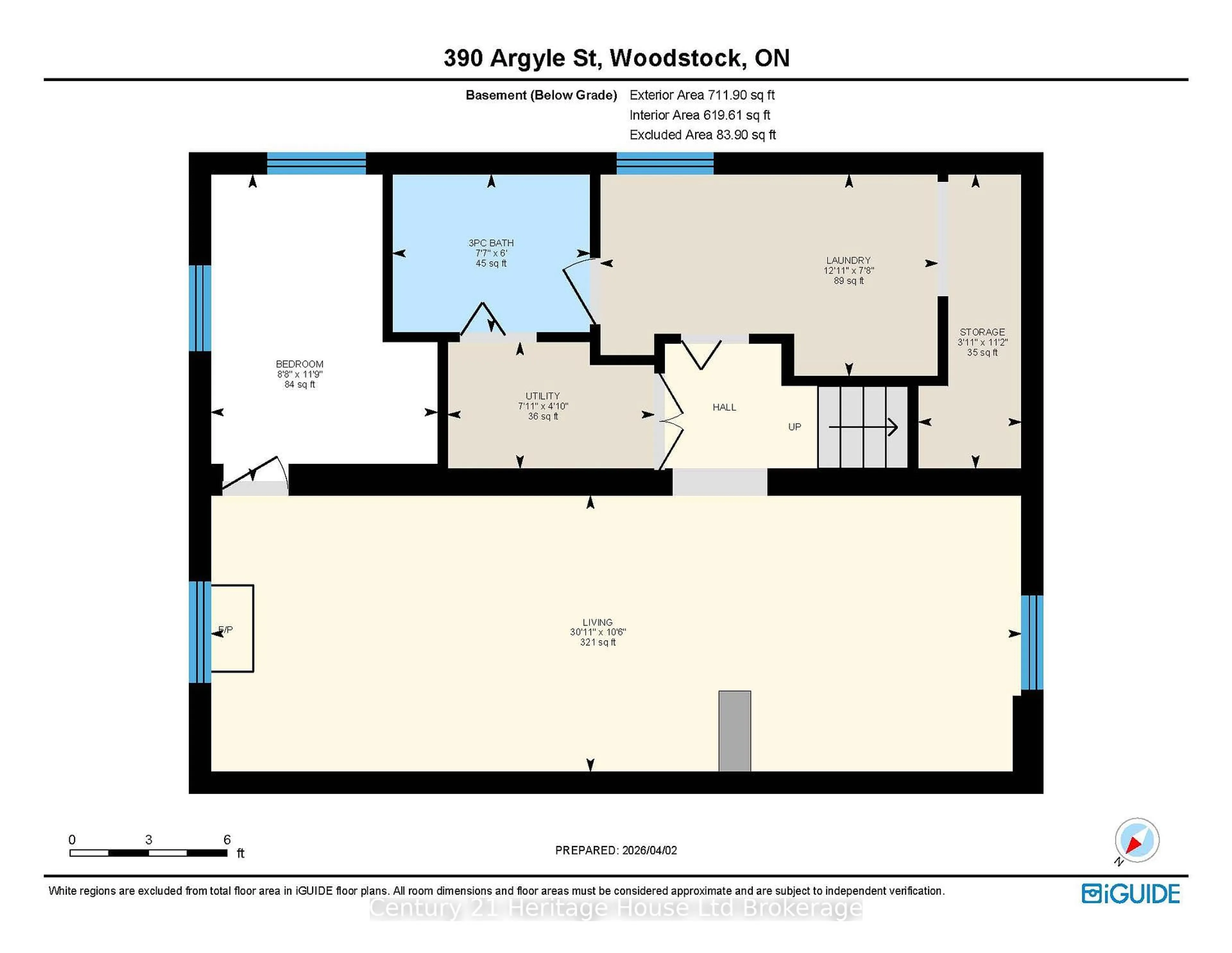Floor plan for 390 Argyle St, Woodstock Ontario N4S 2G6