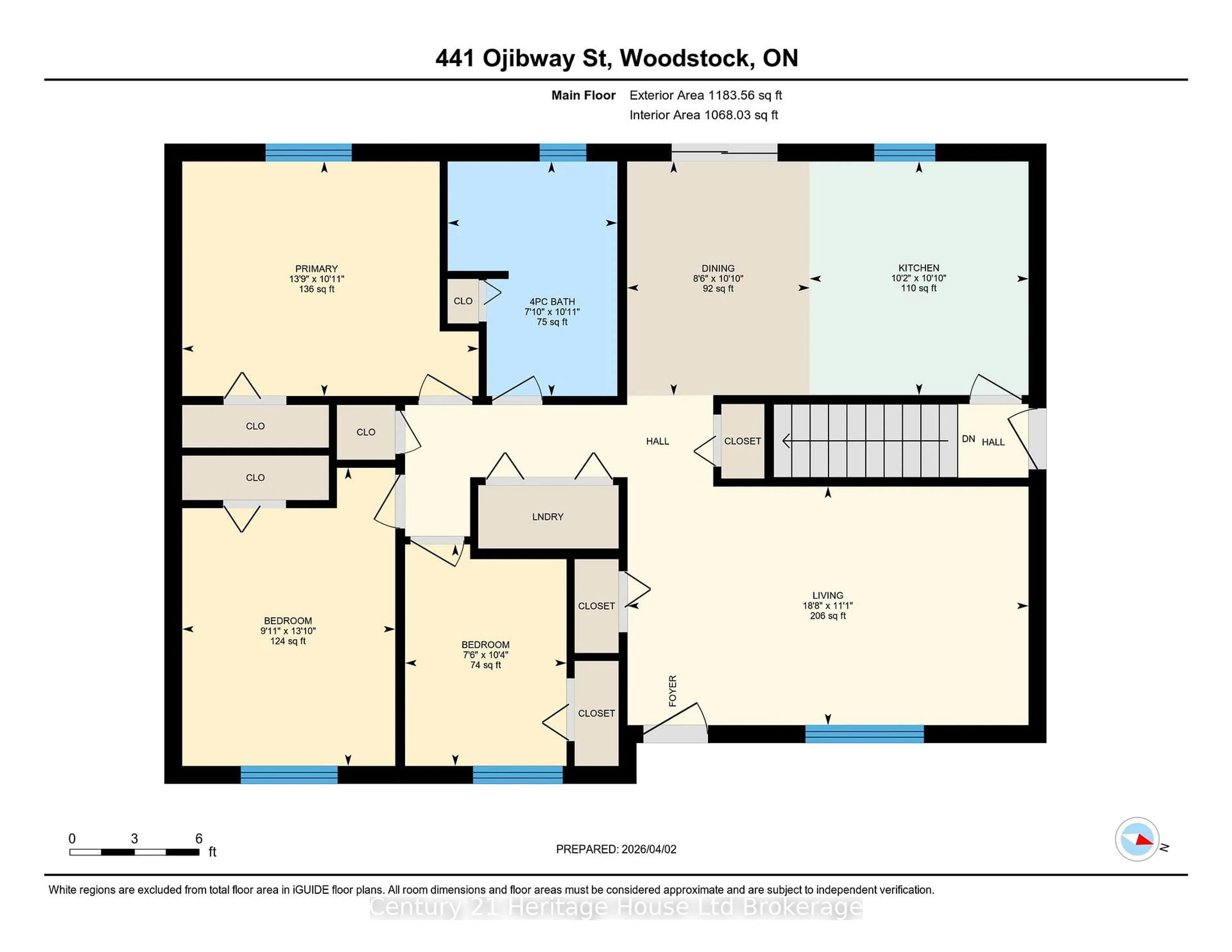 Floor plan for 441 Ojibway St, Woodstock Ontario N4T 1G7