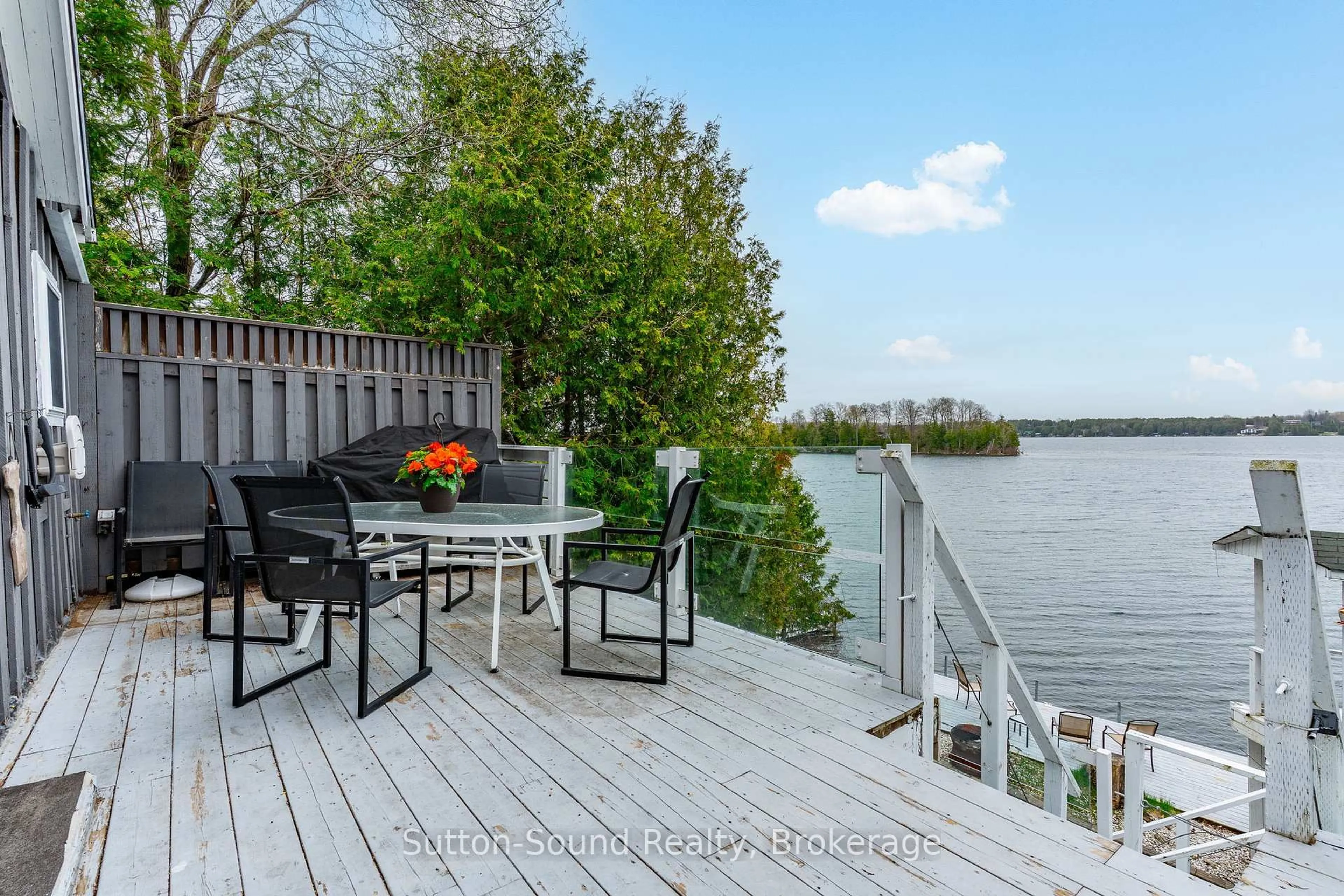 Patio, water/lake/river/ocean view for 24 Islandview Dr, South Bruce Peninsula Ontario N0H 1A0
