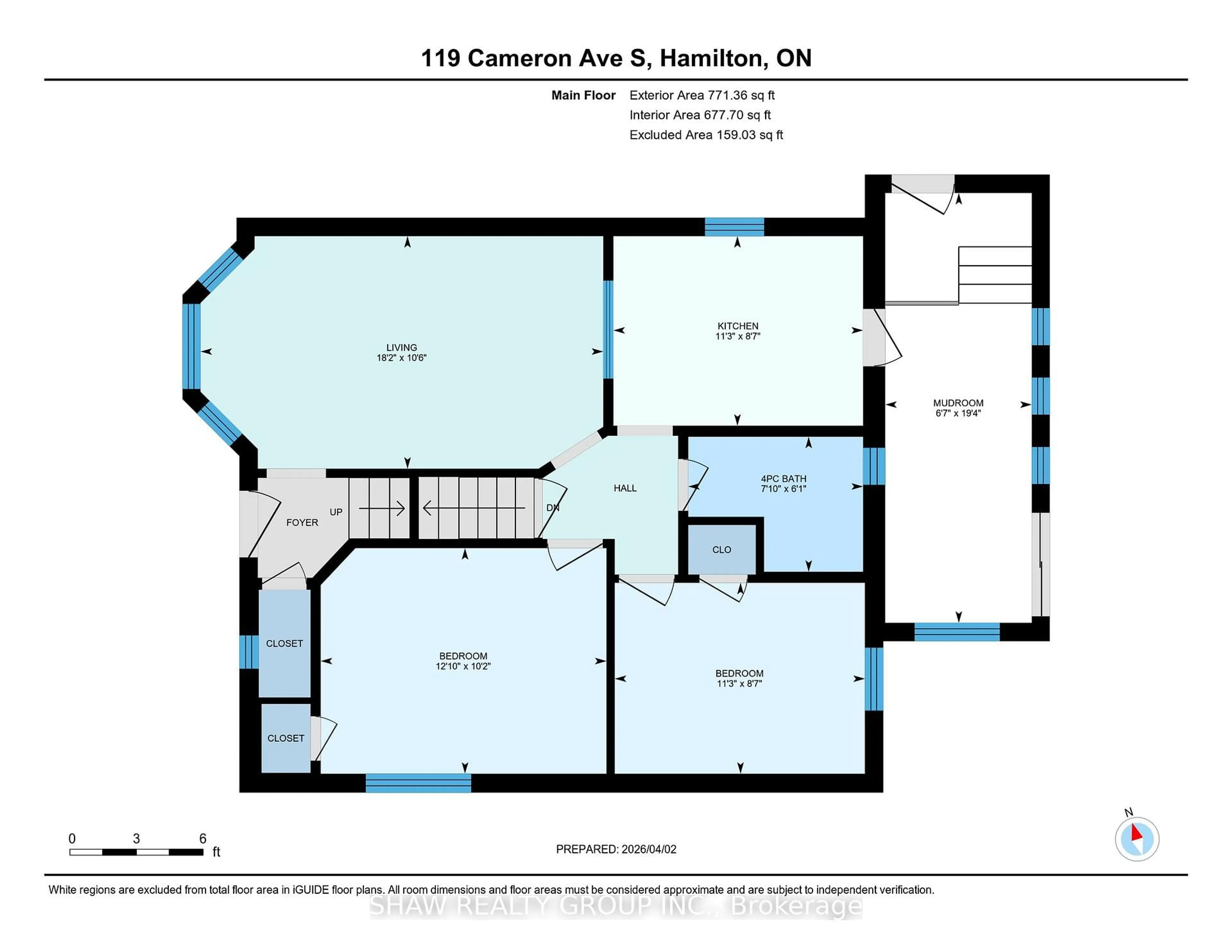 Floor plan for 119 Cameron Ave, Hamilton Ontario L8K 2X6