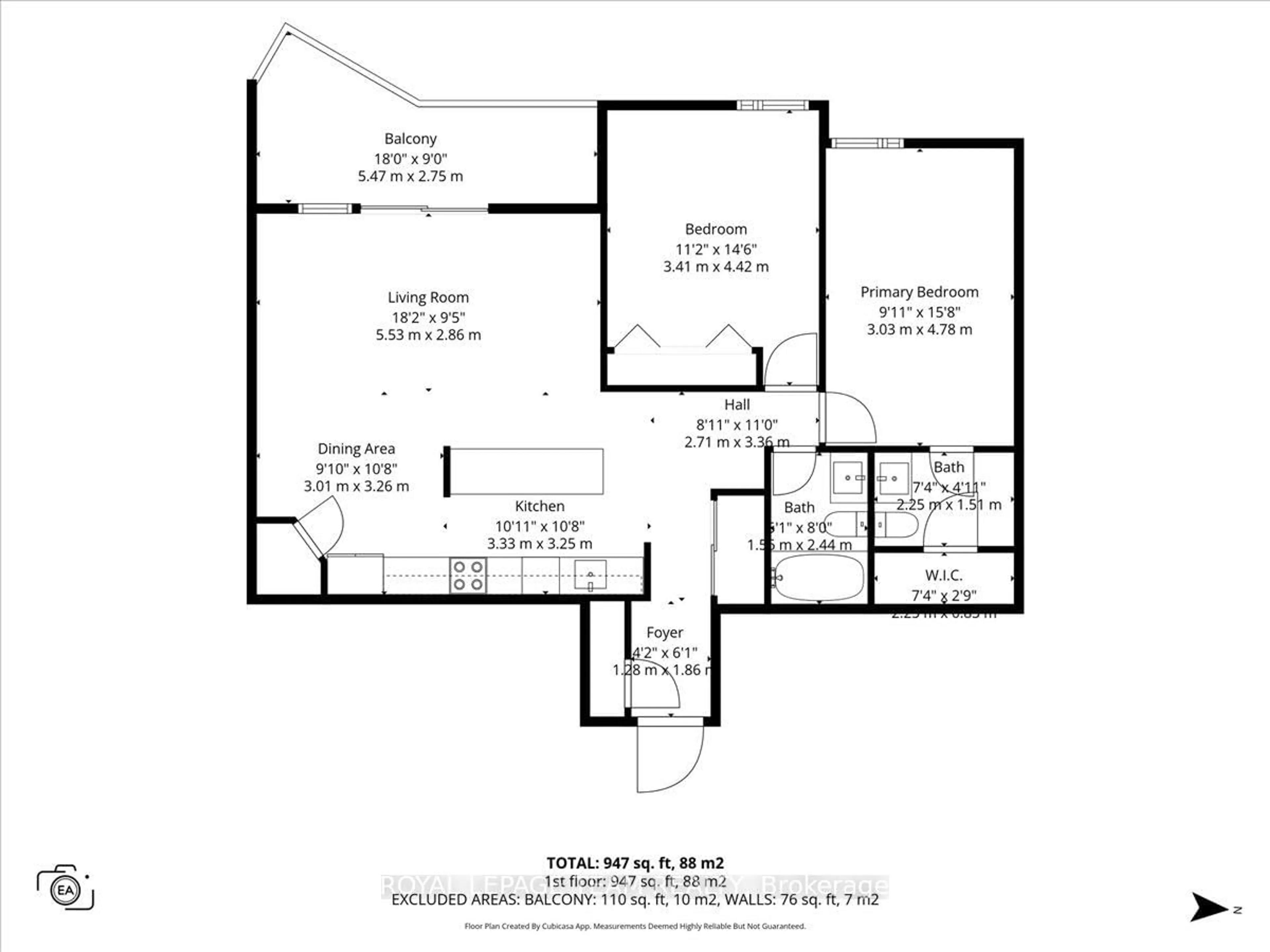 Floor plan for 1025 Richmond Rd #204, Ottawa Ontario K2B 8G8