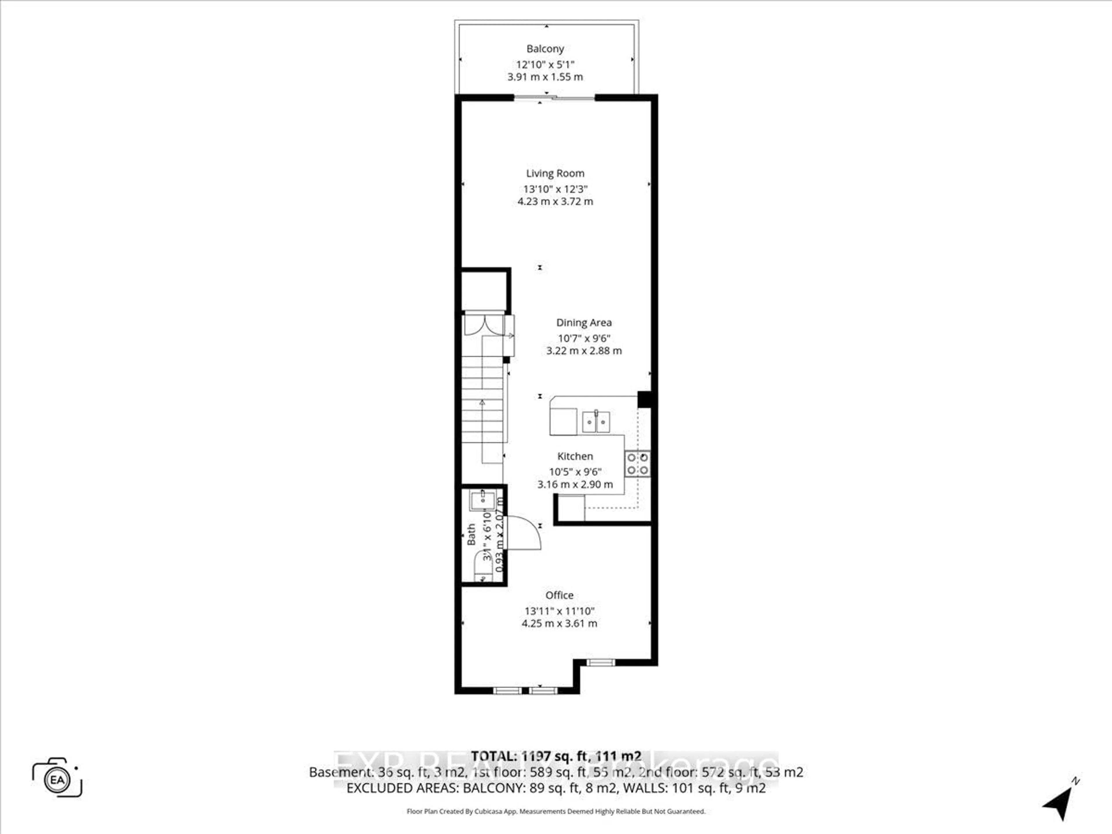 Floor plan for 57 Steele Park, Ottawa Ontario K1J 0J2