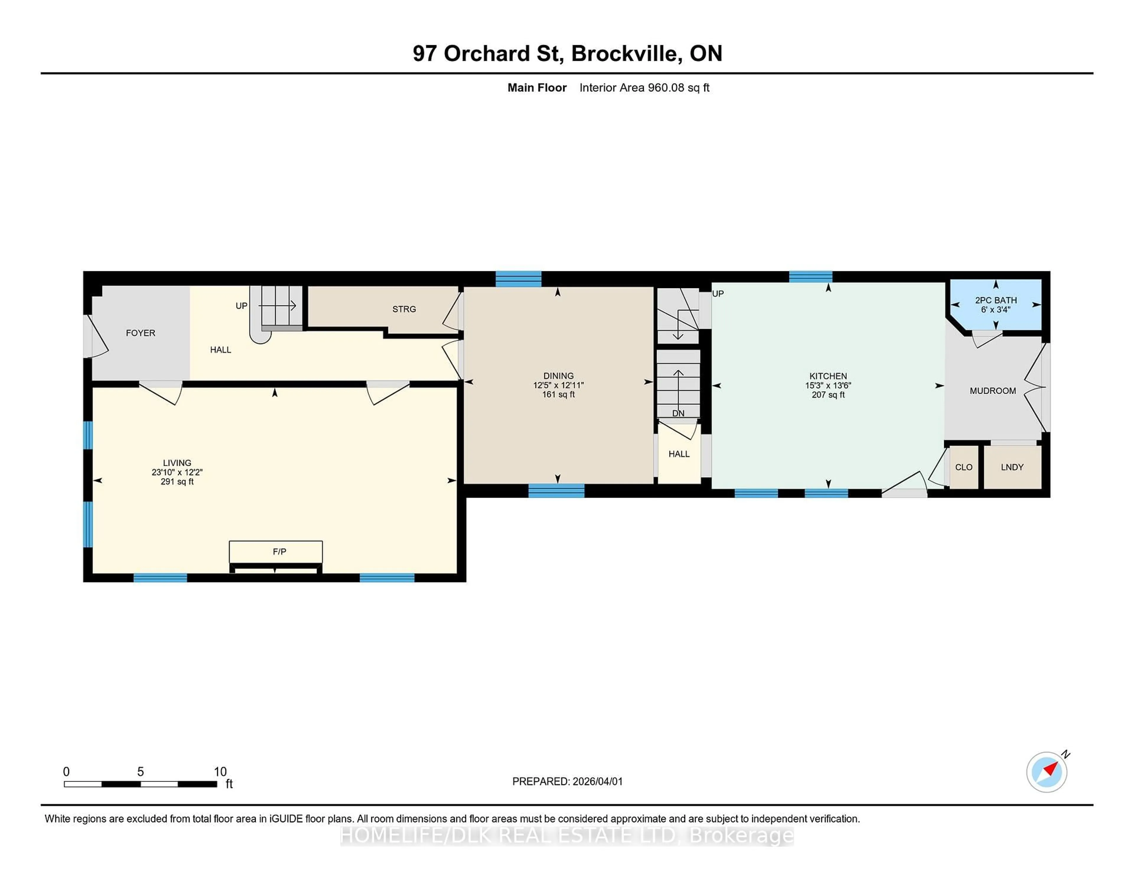 Floor plan for 97 Orchard St, Brockville Ontario K6V 2J9