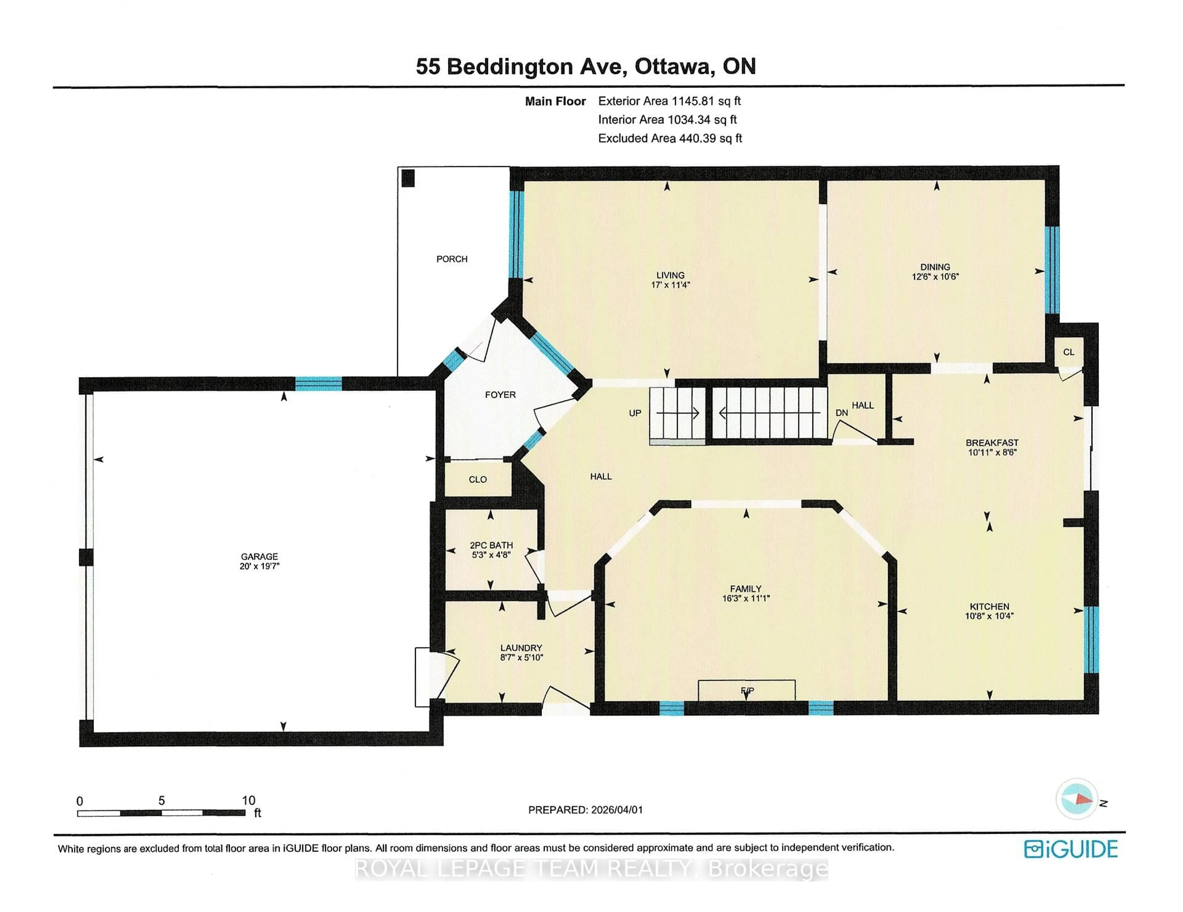 Floor plan for 55 Beddington Ave, Barrhaven Ontario K2J 3N1