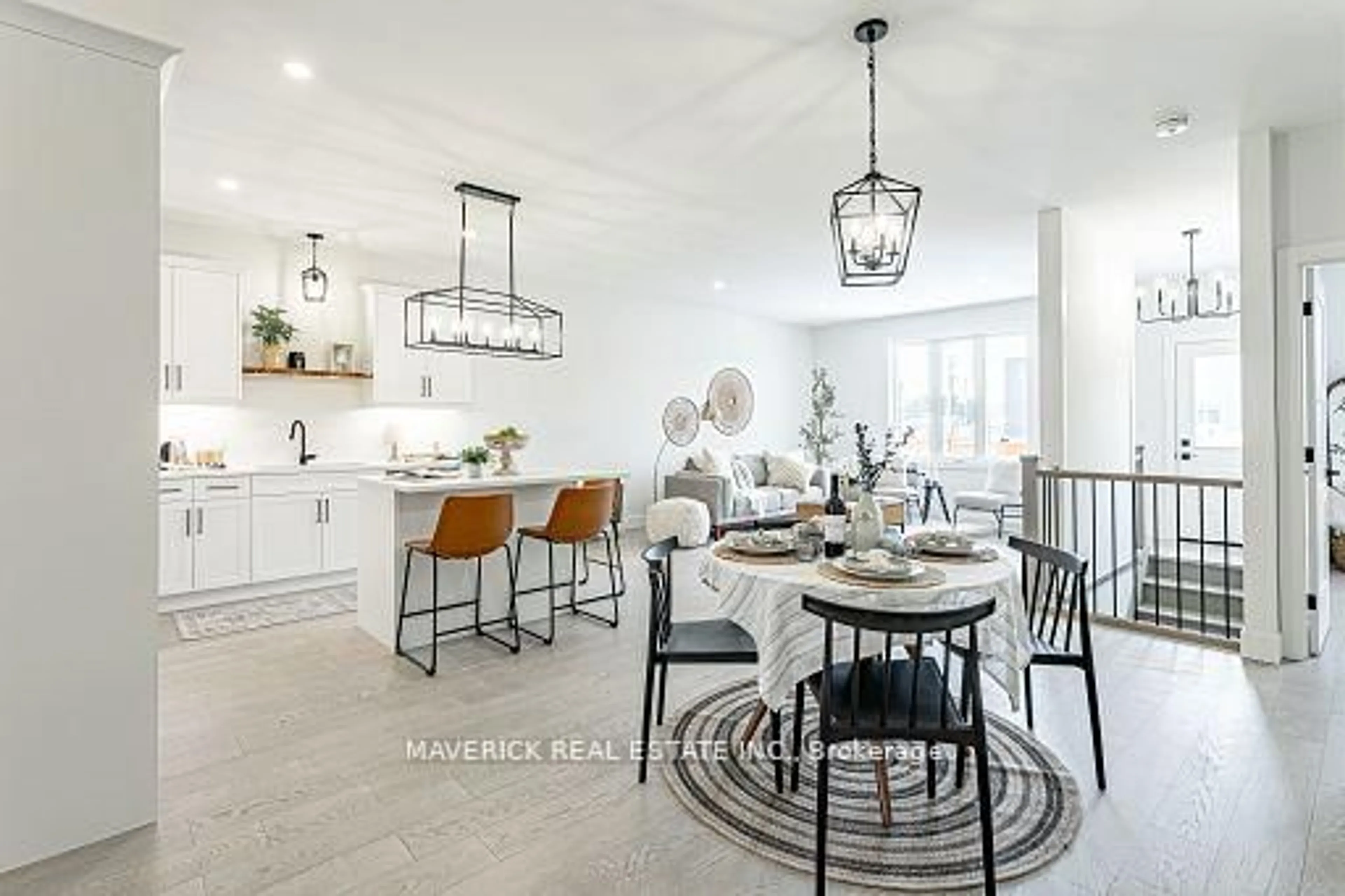 Open concept kitchen, ceramic/tile floor for 183 Brock St #8, Zorra Ontario N0M 2M0