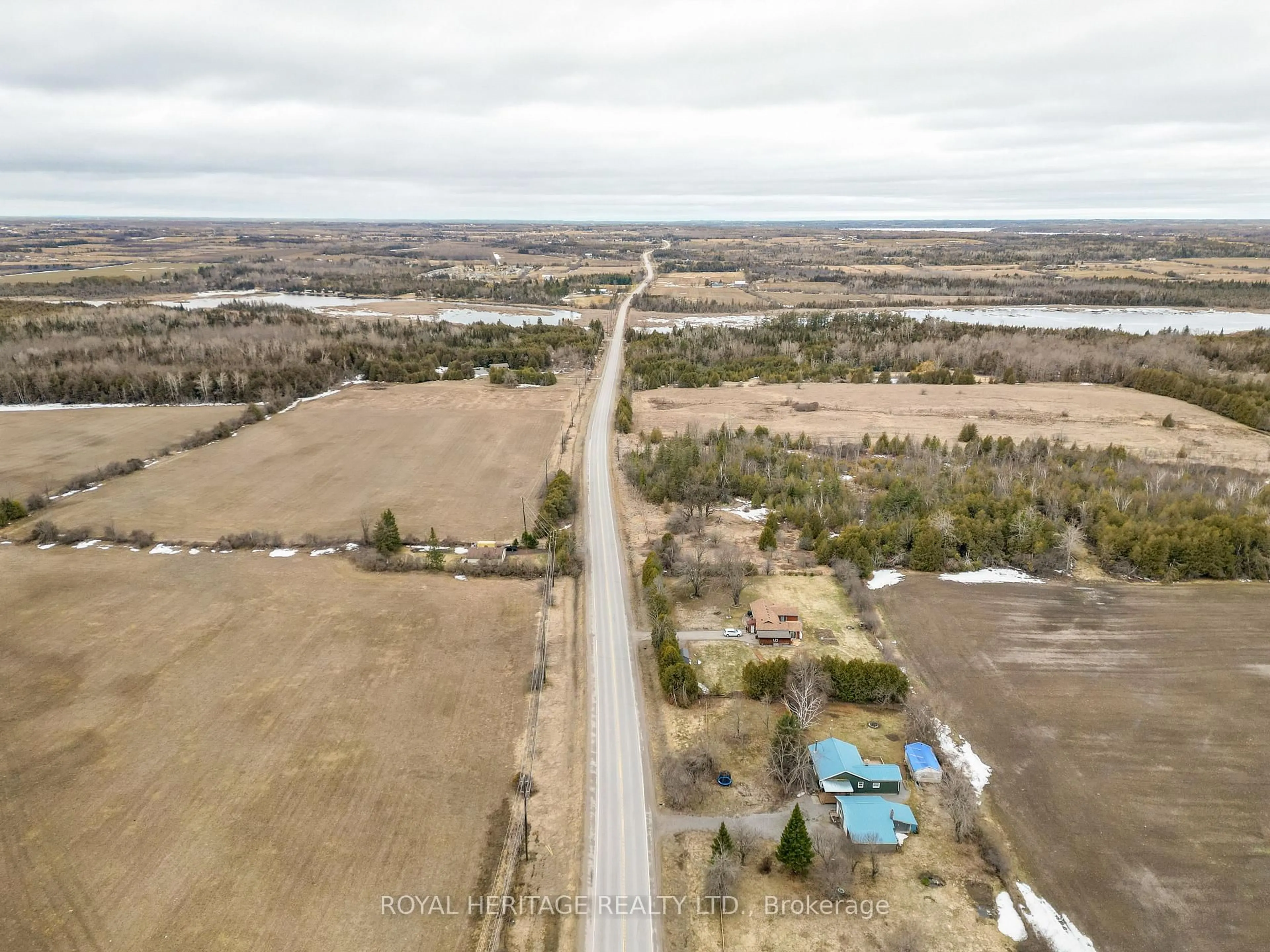 A pic from outside/outdoor area/front of a property/back of a property/a pic from drone, water/lake/river/ocean view for 2291 County Rd 36, Kawartha Lakes Ontario K0M 1L0