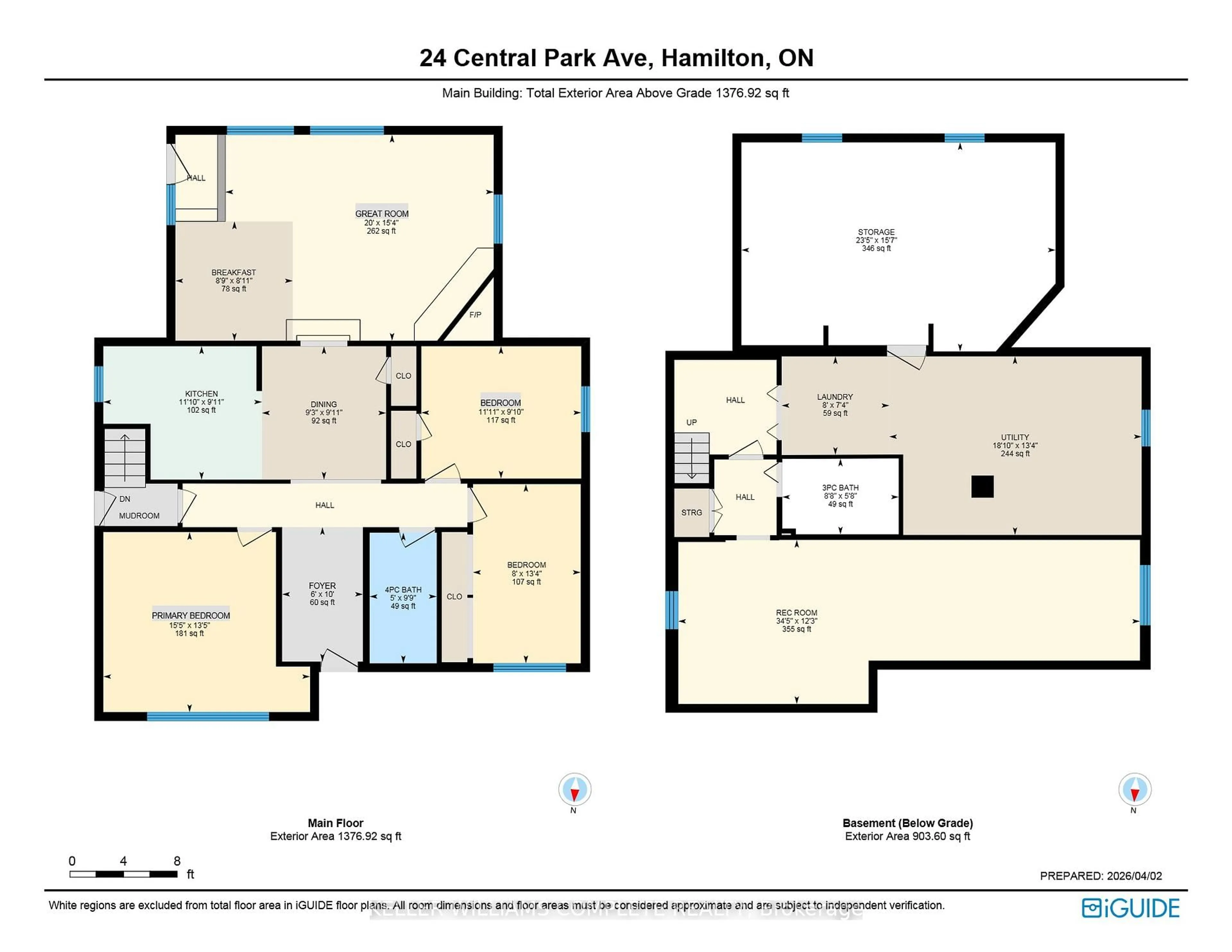 Floor plan for 24 Central Park Ave, Hamilton Ontario L9H 2M7