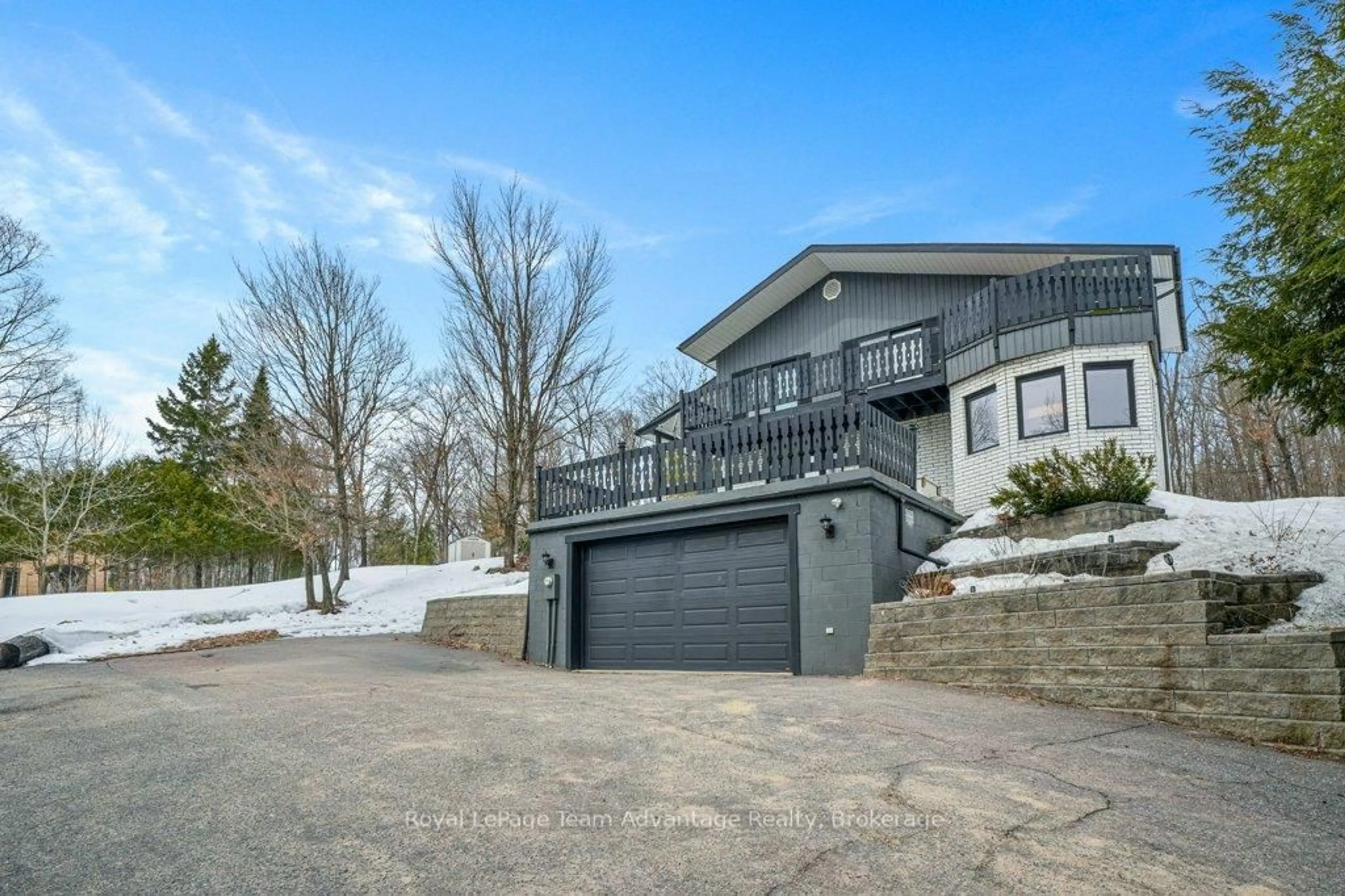 A pic from outside/outdoor area/front of a property/back of a property/a pic from drone, mountain view for 12 Taylor Cres, McDougall Ontario P2A 2W9