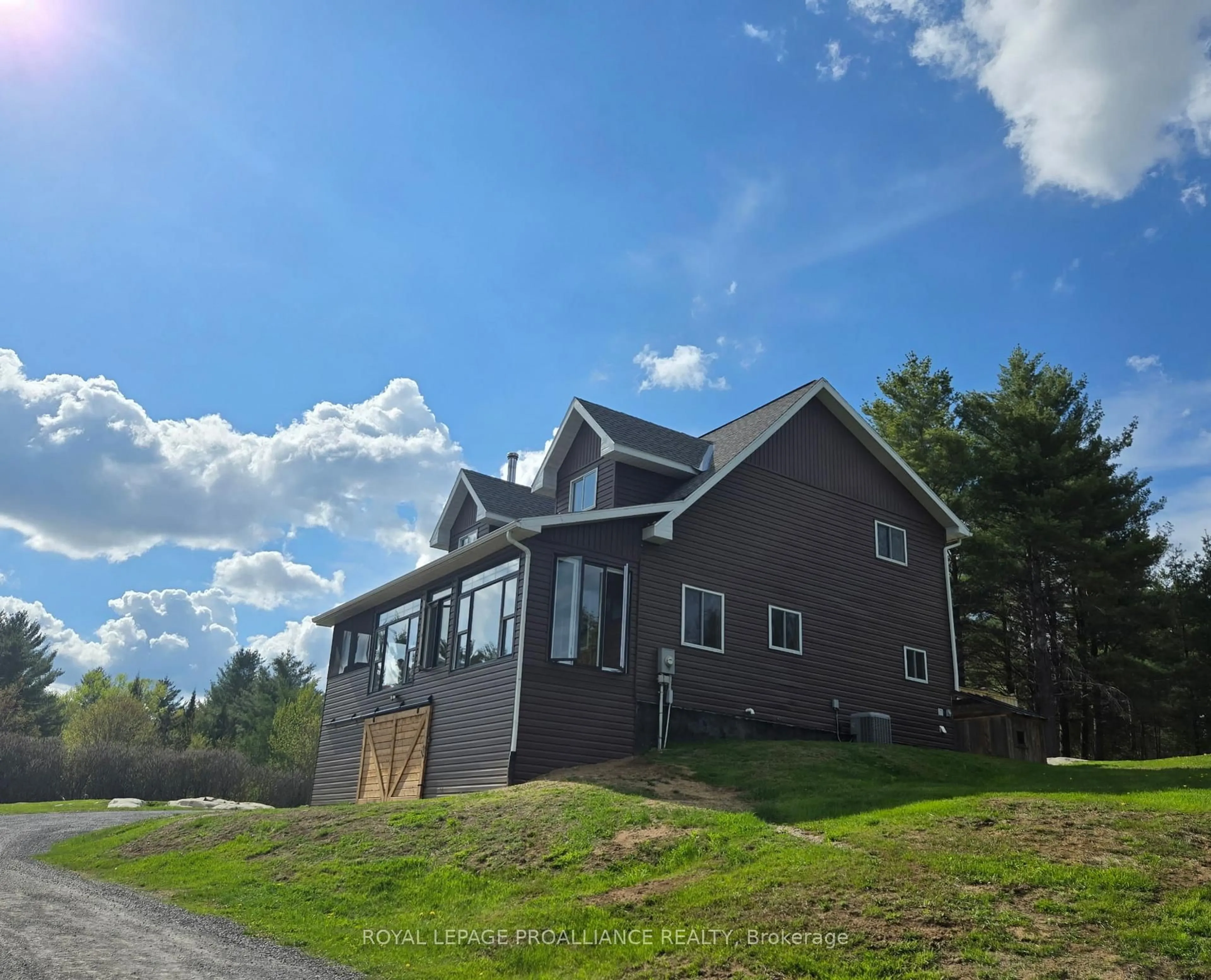 A pic from outside/outdoor area/front of a property/back of a property/a pic from drone, unknown for 340 Deer Rock Lake Rd, Kaladar Ontario K0H 1P0