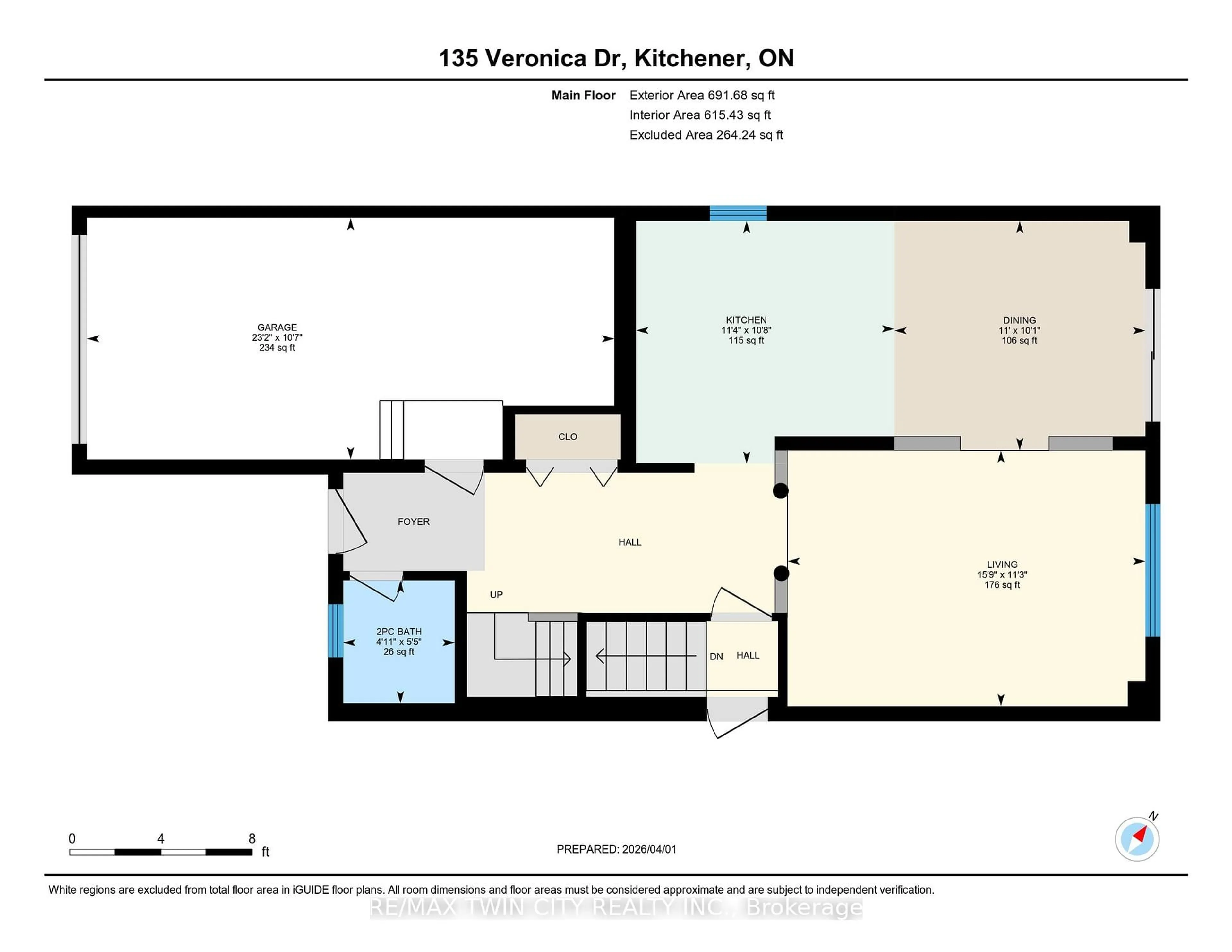 Floor plan for 135 Veronica Dr, Kitchener Ontario N2A 4E6