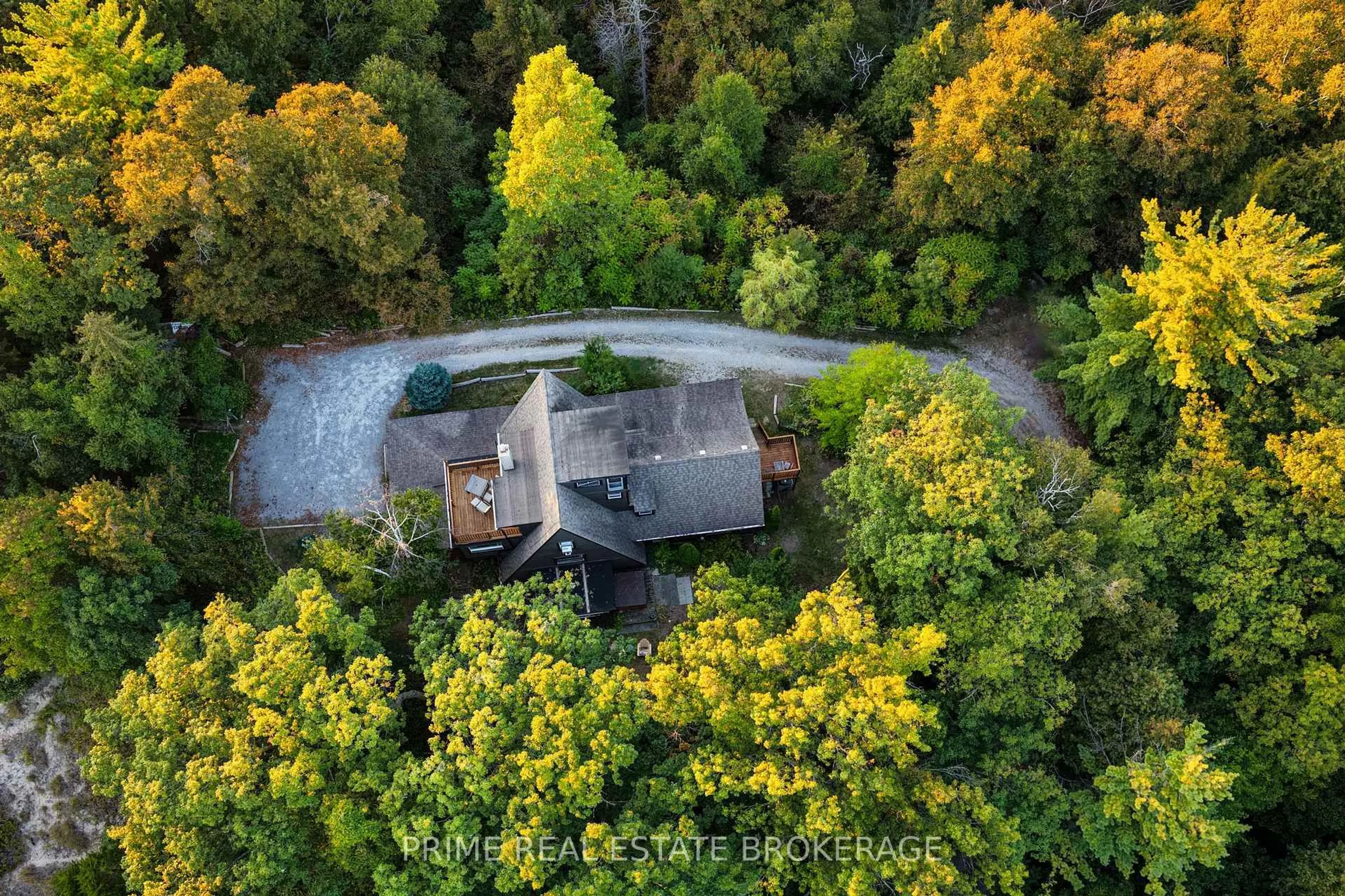 A pic from outside/outdoor area/front of a property/back of a property/a pic from drone, forest/trees view for 7166 Outer Dr, Lambton Shores Ontario N0M 2L0