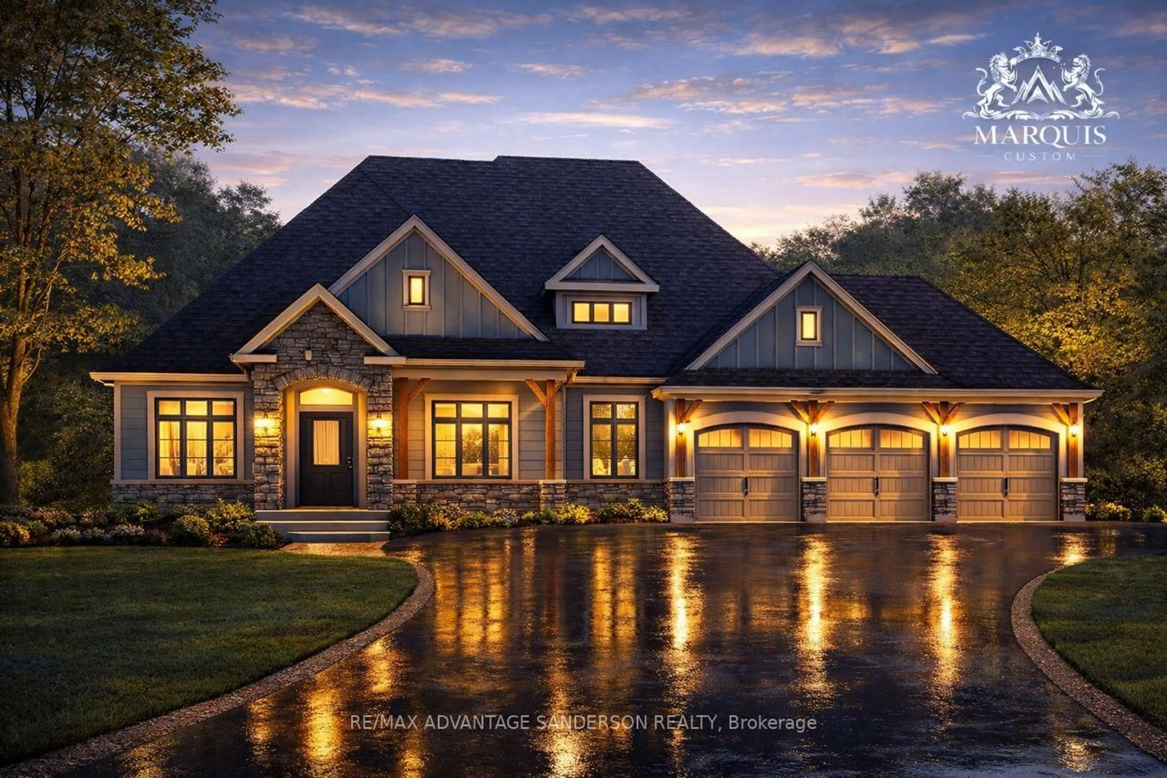 Home with brick exterior material, street for Lot 4 Bowling Green Dr, Middlesex Centre Ontario N0M 2A0