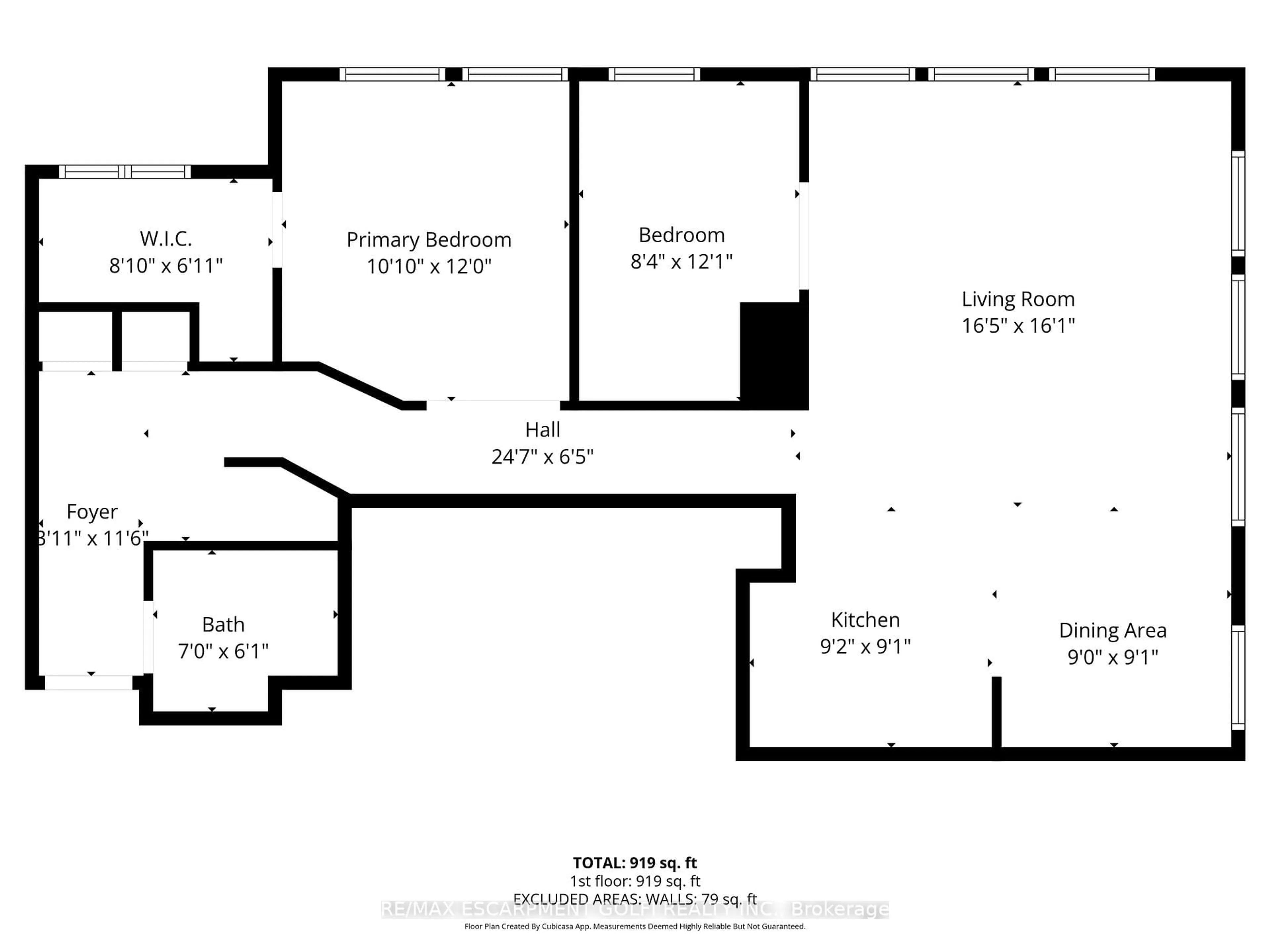 Floor plan for 36 James St #902, Hamilton Ontario L8P 4W4