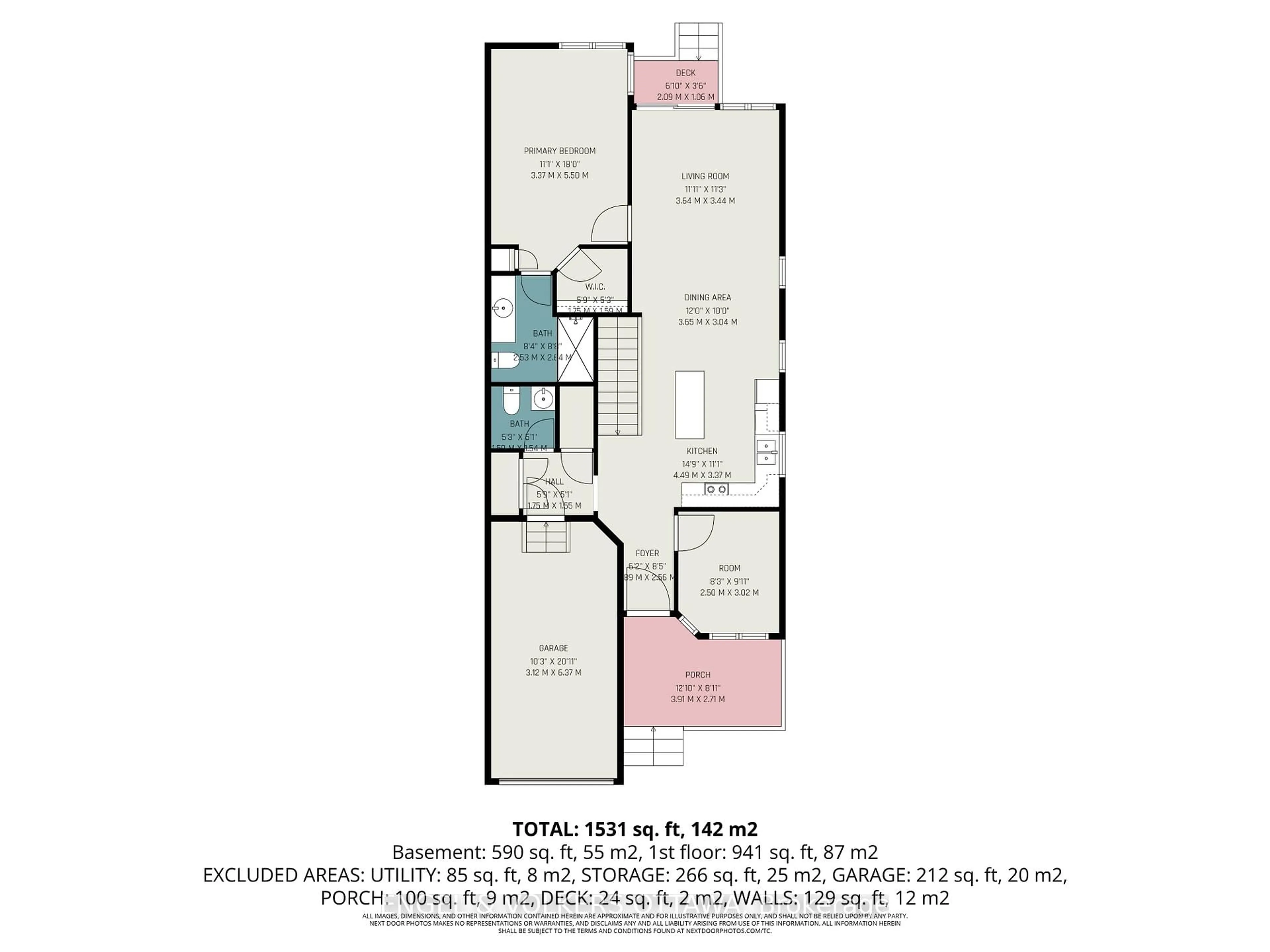 Floor plan for 257 Bulrush Cres, Ottawa Ontario K1T 0E5
