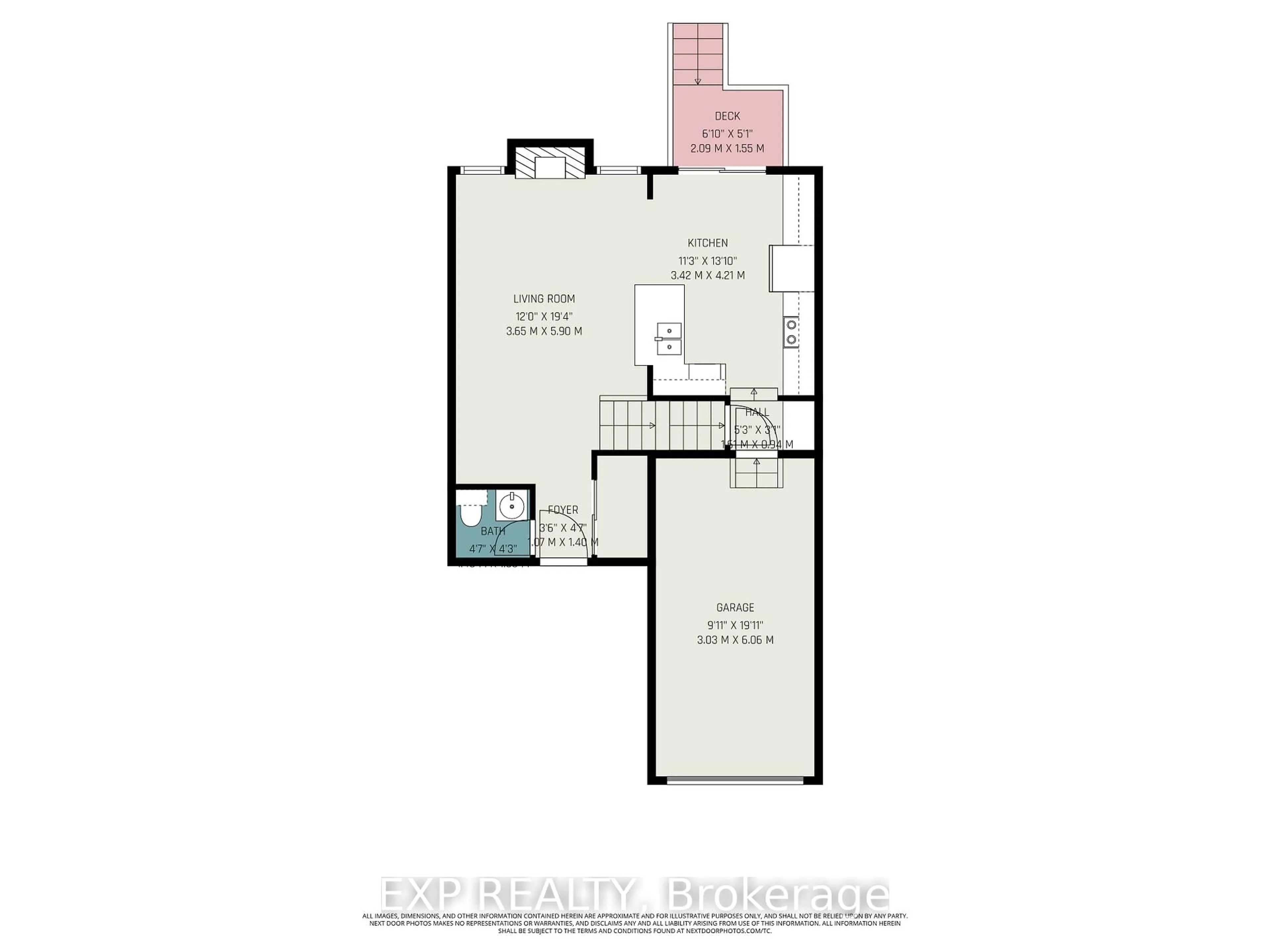 Floor plan for 342 Astelia Cres, Ottawa Ontario K2S 0W7