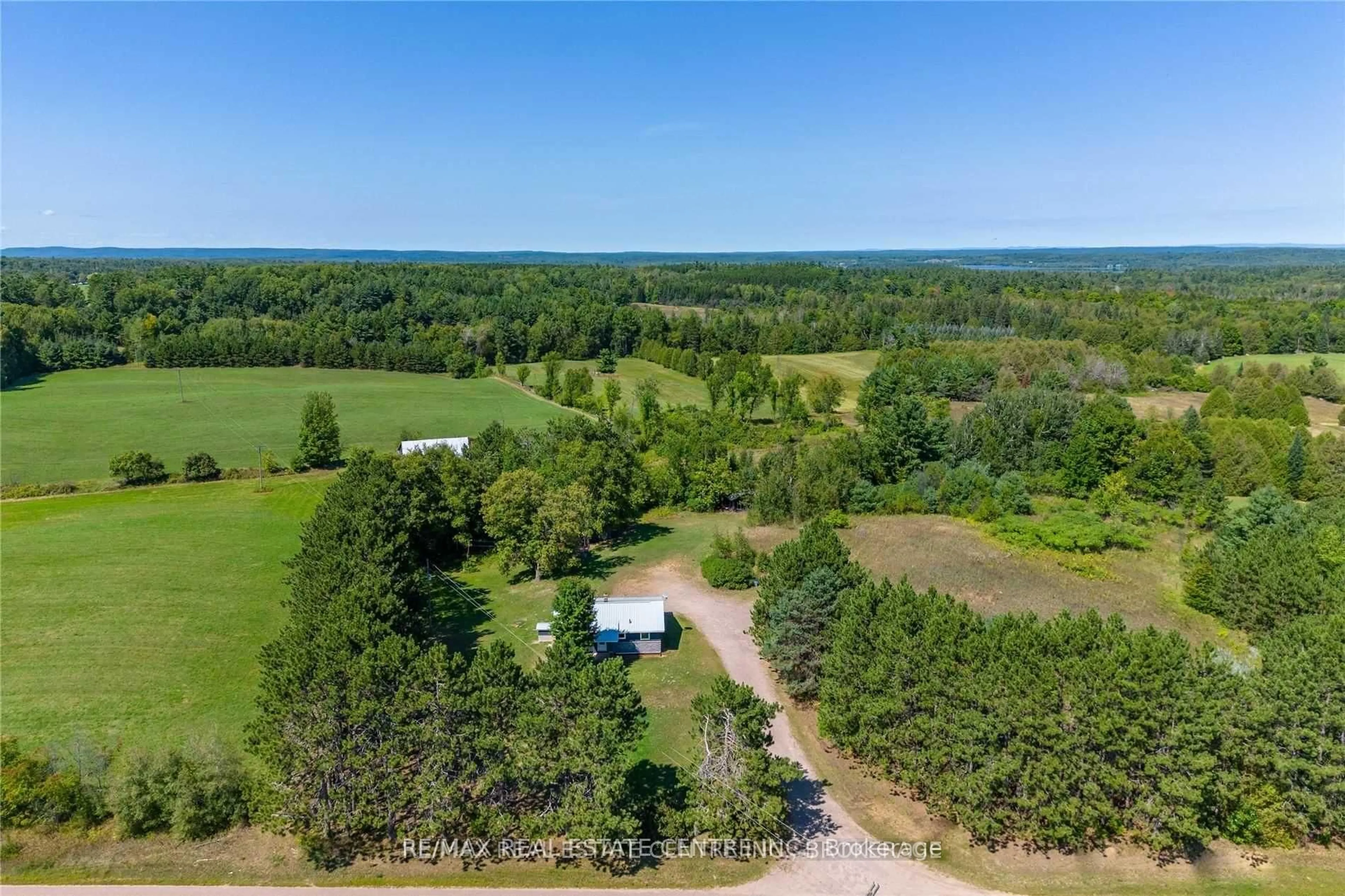 A pic from outside/outdoor area/front of a property/back of a property/a pic from drone, forest/trees view for 814 Sand Rd, Eganville Ontario K0J 1T0