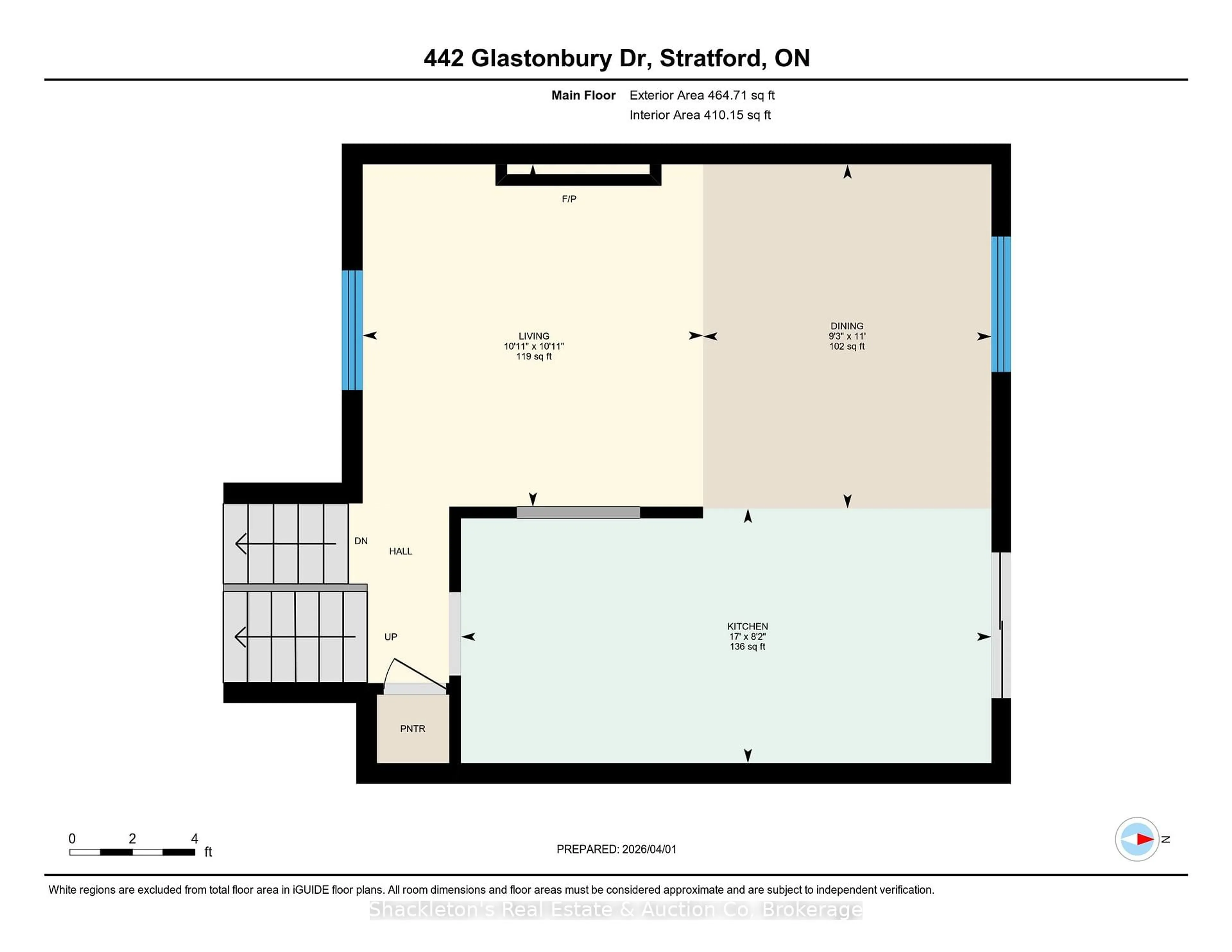 Floor plan for 442 Glastonbury Dr, Stratford Ontario N5A 7G9