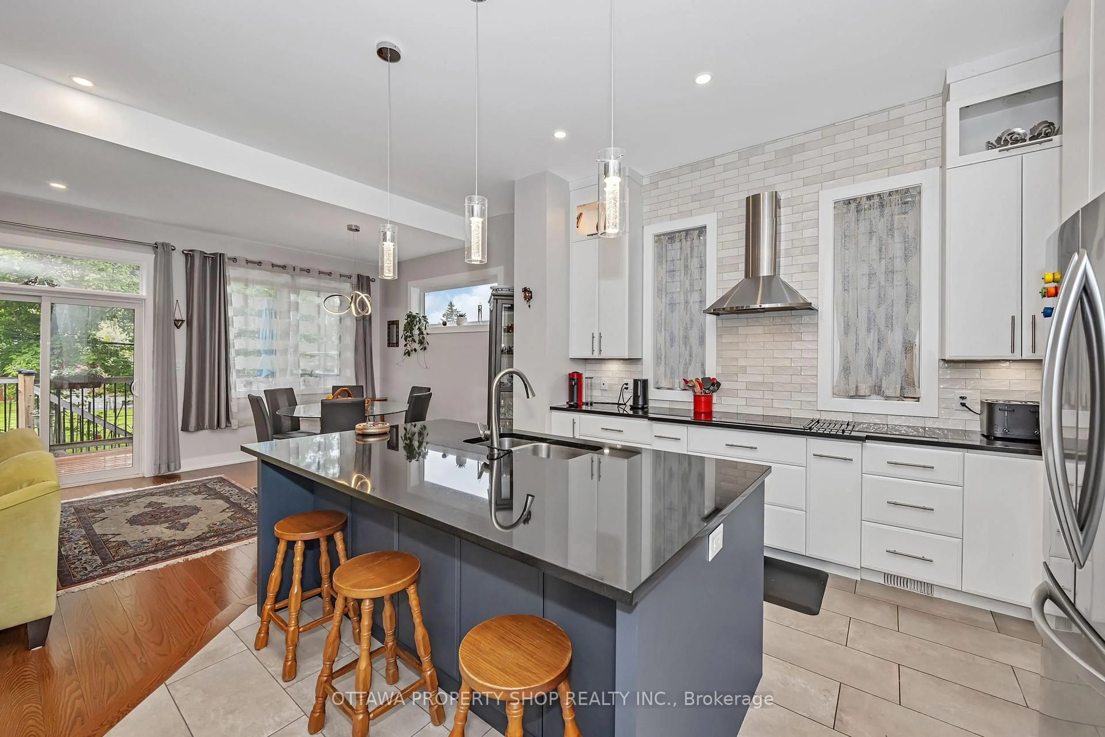 Open concept kitchen, ceramic/tile floor for 1355 Mory St, Ottawa Ontario K1T 1C8