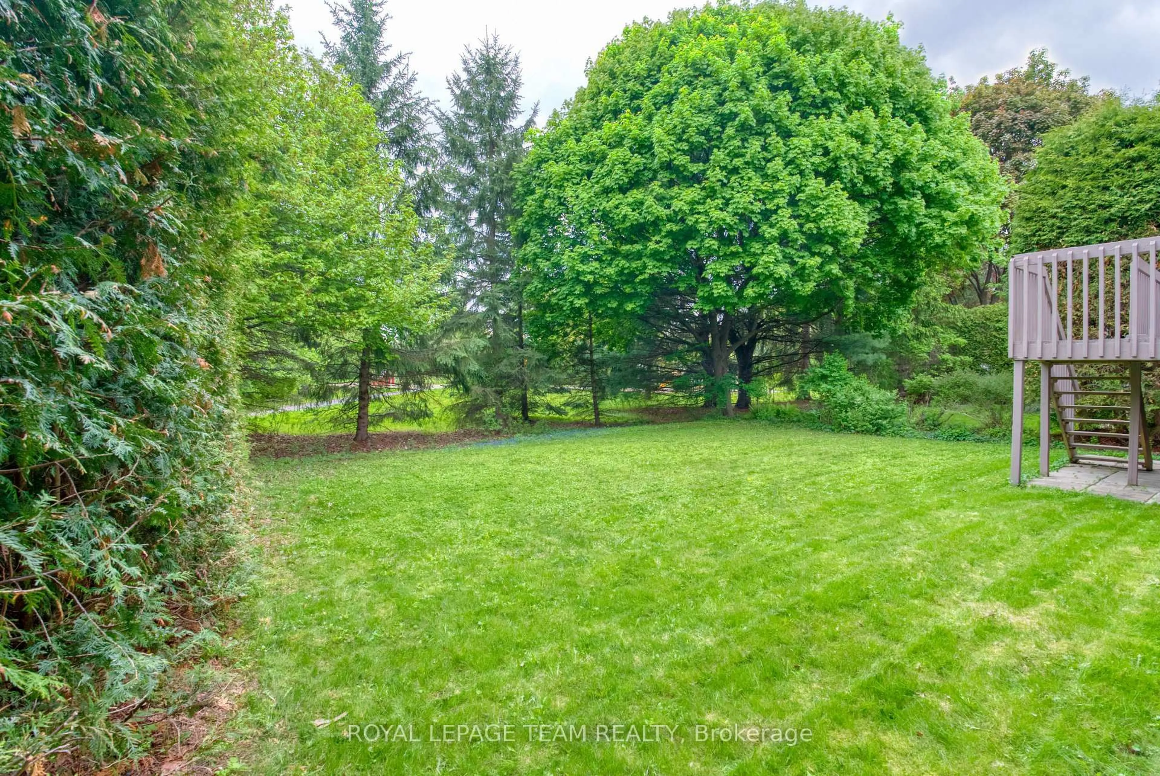 Patio, forest/trees view for 27 Sherk Cres, Kanata Ontario K2K 2L3