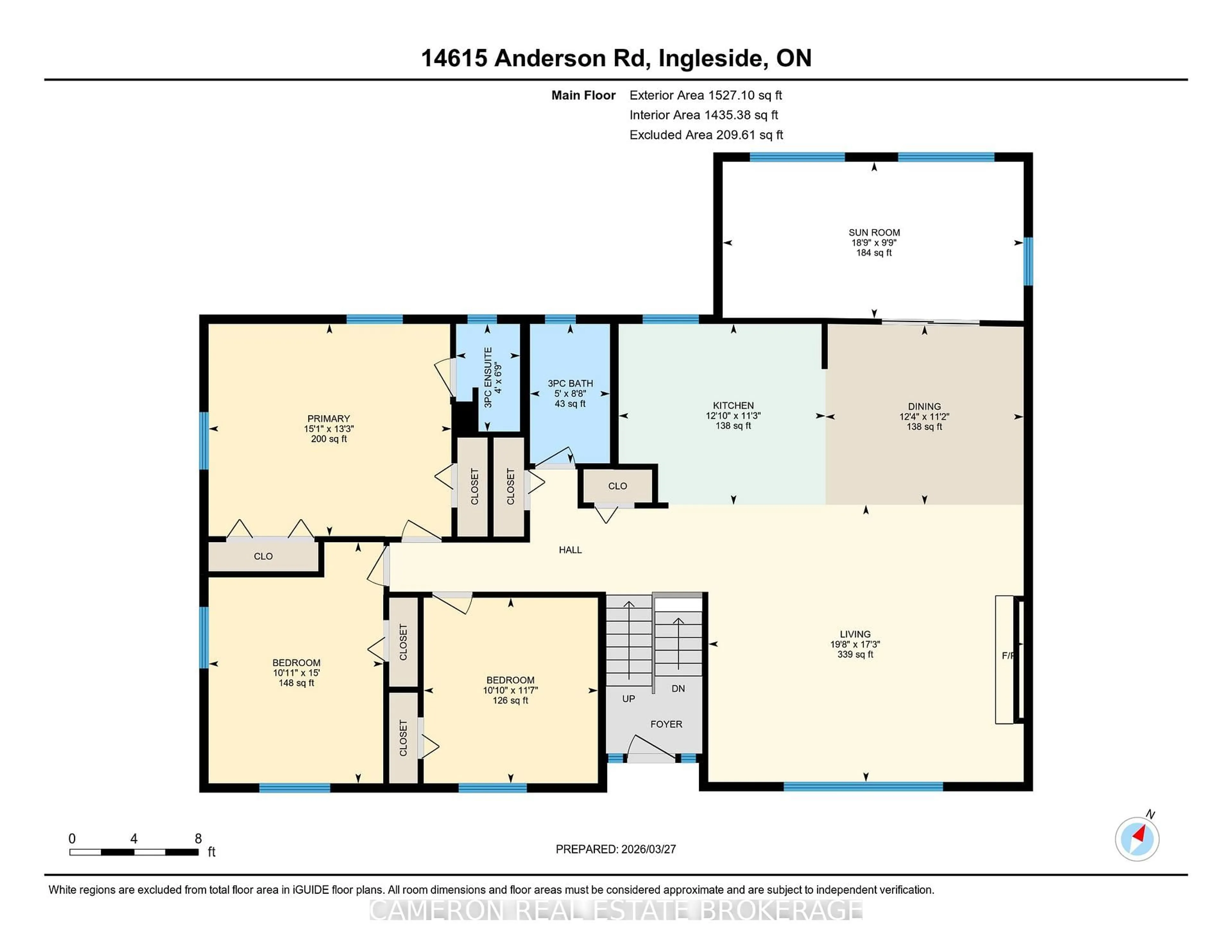 Floor plan for 14615 Anderson Rd, South Stormont Ontario K0C 1M0