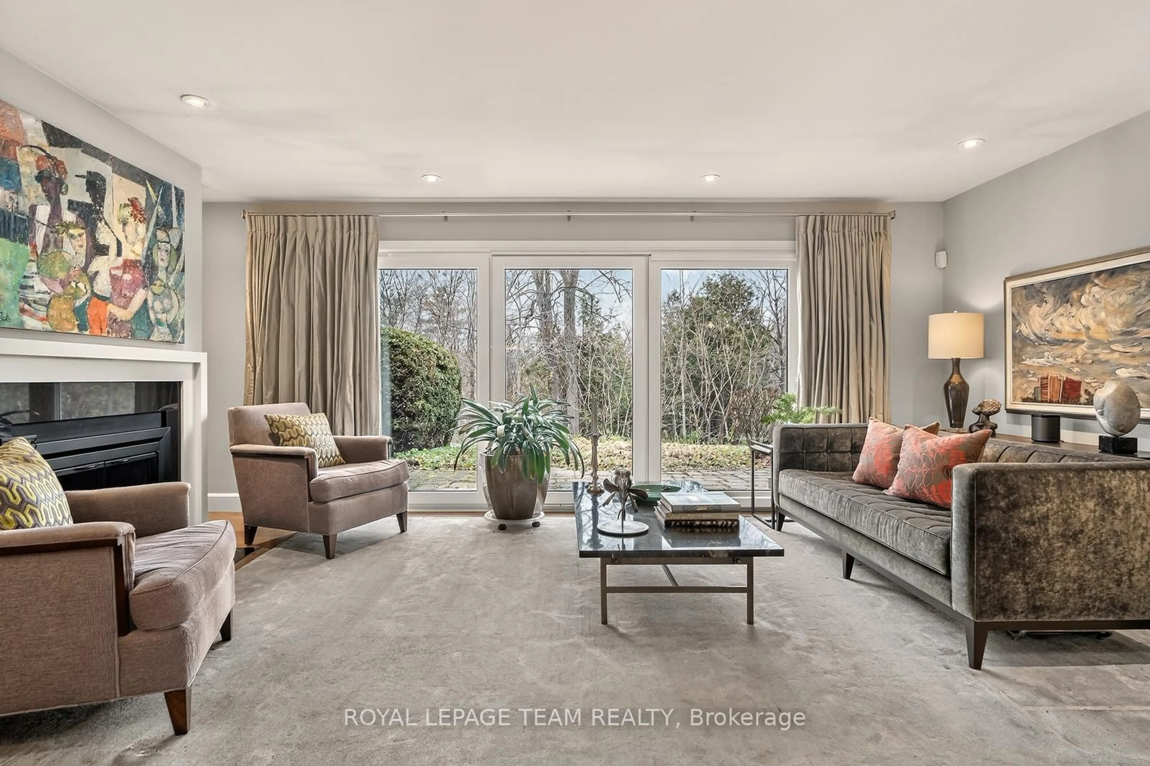 Living room with furniture, unknown for 55 Whitemarl Dr #Unit 10, Ottawa Ontario K1L 8J9