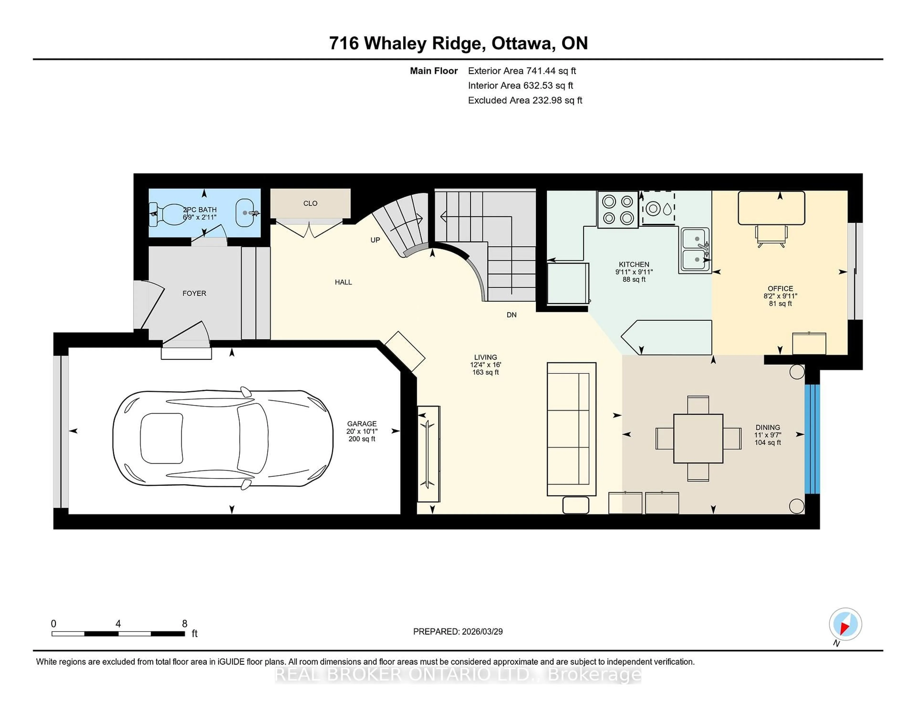 Floor plan for 716 Whaley Rdge, Ottawa Ontario K4A 0P7