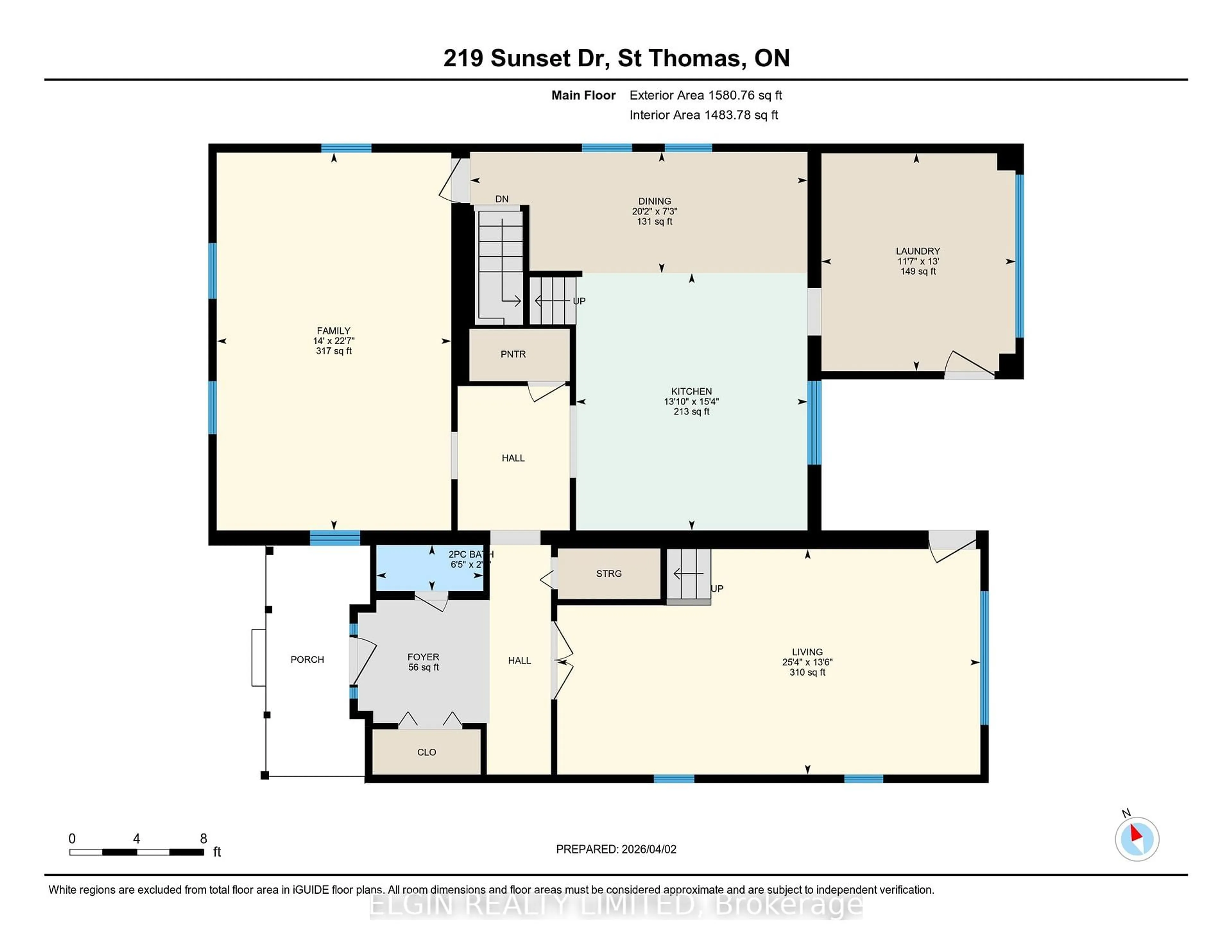 Floor plan for 219 Sunset Dr, St. Thomas Ontario N5R 3C2
