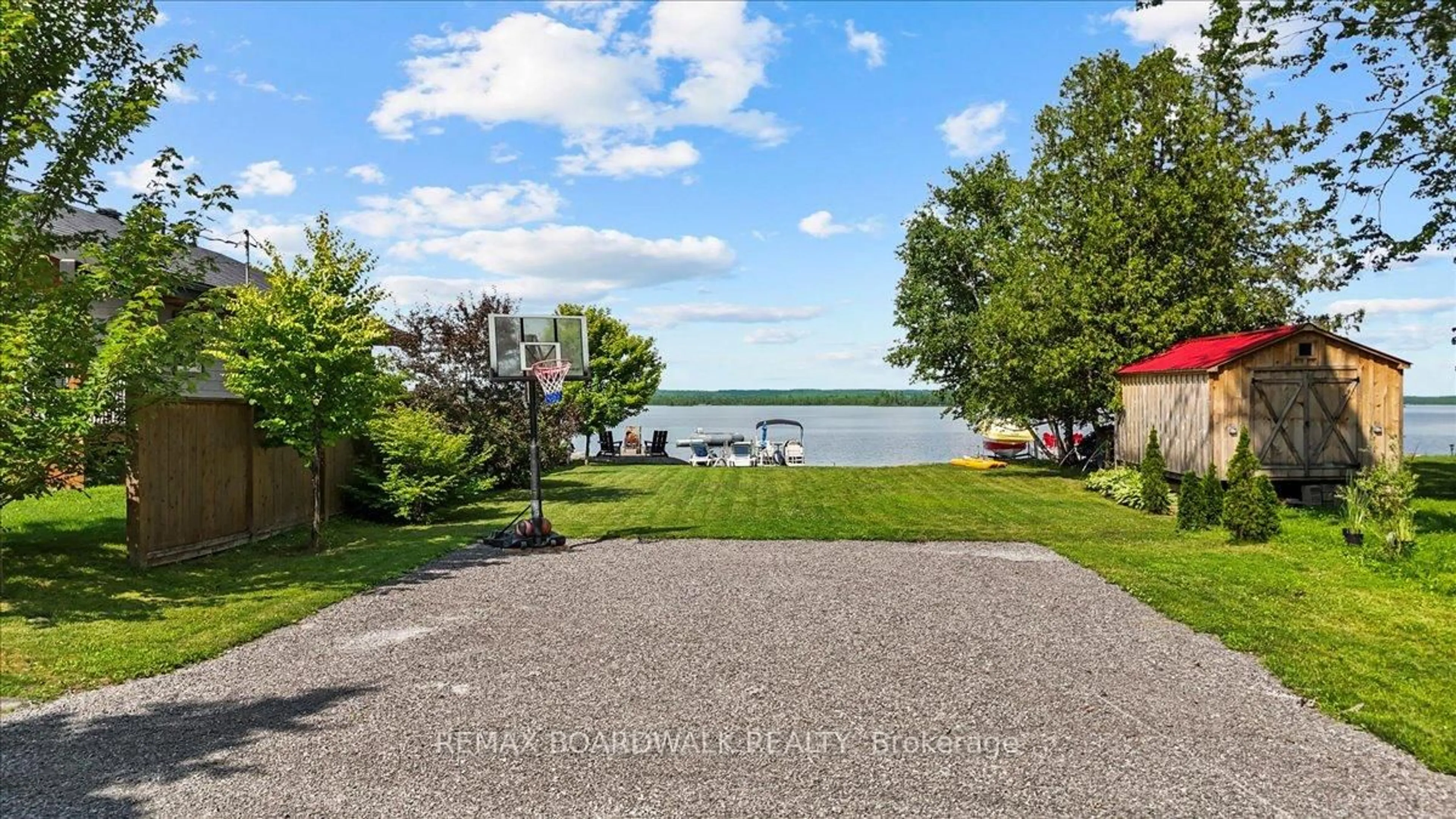 A pic from outside/outdoor area/front of a property/back of a property/a pic from drone, water/lake/river/ocean view for 9 Skebo Lane, Renfrew Ontario K7V 3Z8