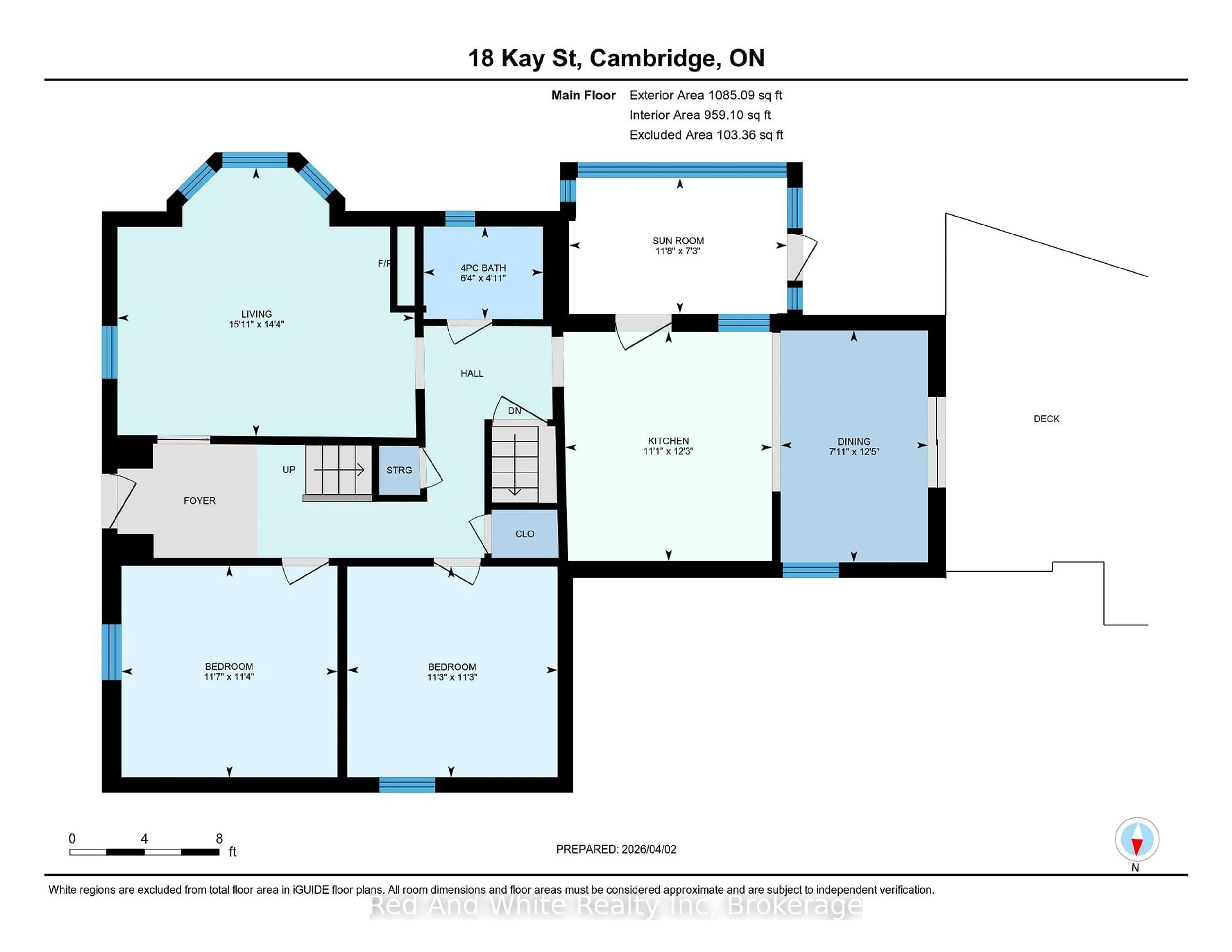 Floor plan for 18 Kay St, Cambridge Ontario N1S 2T6