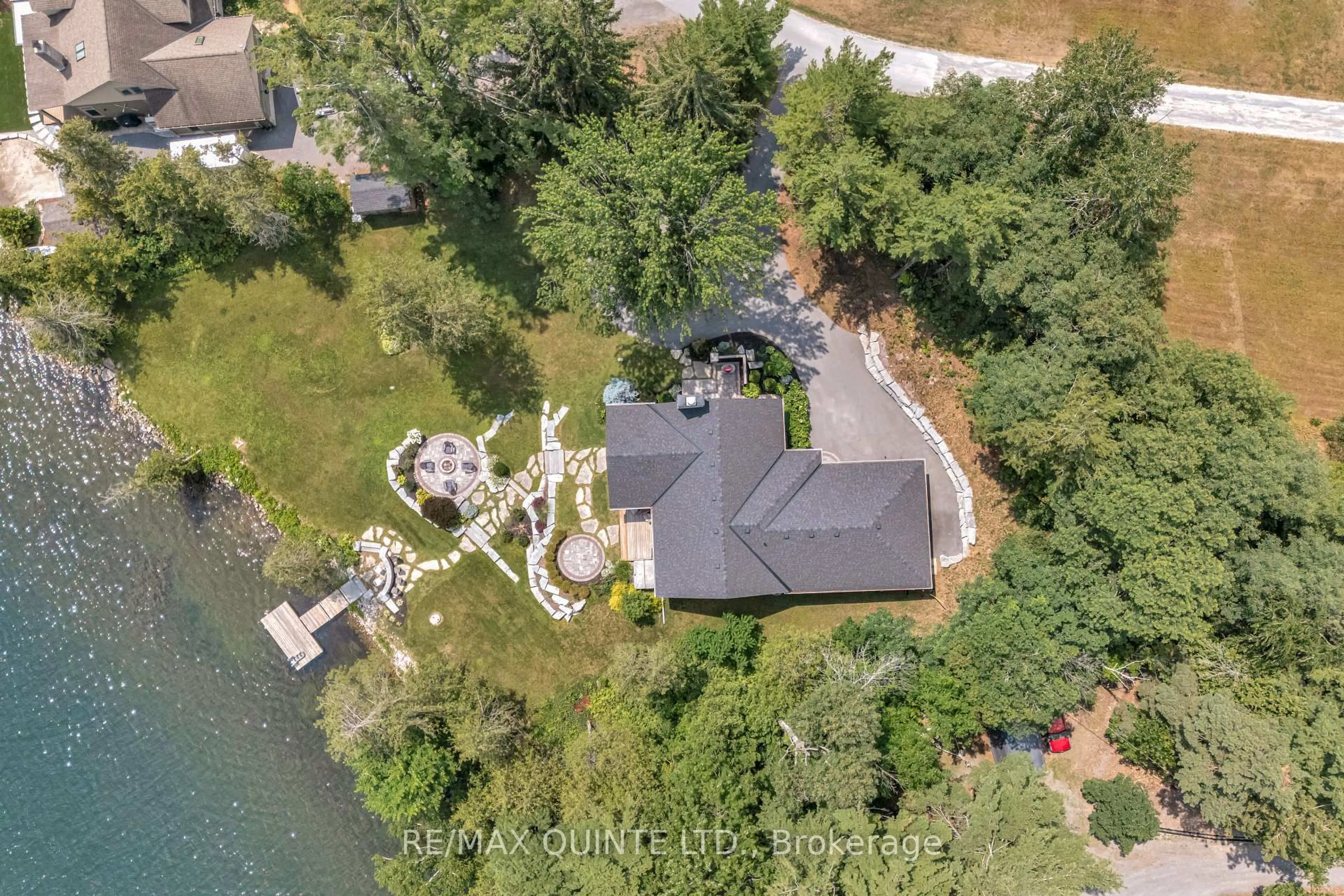 A pic from outside/outdoor area/front of a property/back of a property/a pic from drone, water/lake/river/ocean view for 50 Shier Lane, Stirling Ontario K0K 3E0