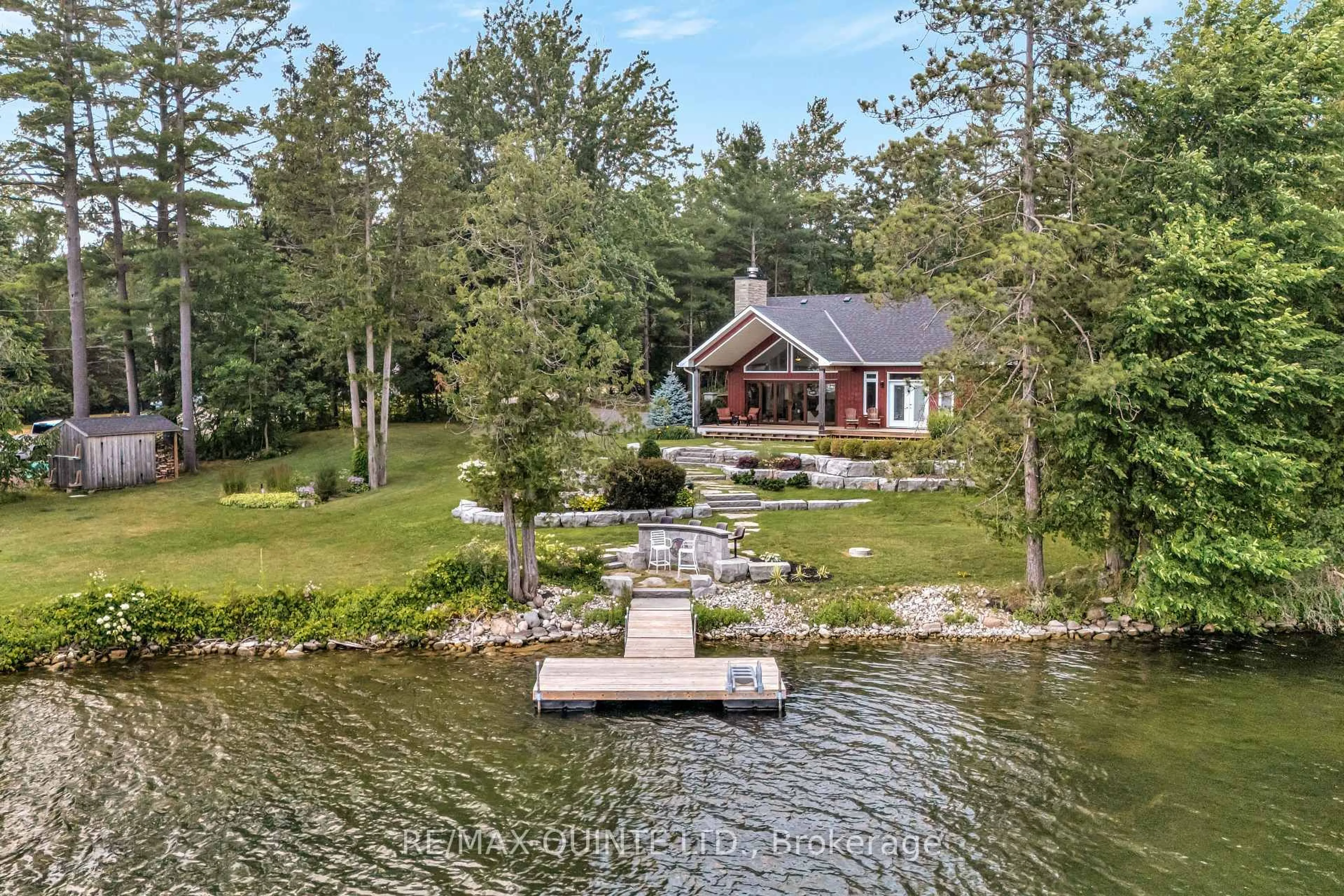 A pic from outside/outdoor area/front of a property/back of a property/a pic from drone, water/lake/river/ocean view for 50 Shier Lane, Stirling Ontario K0K 3E0