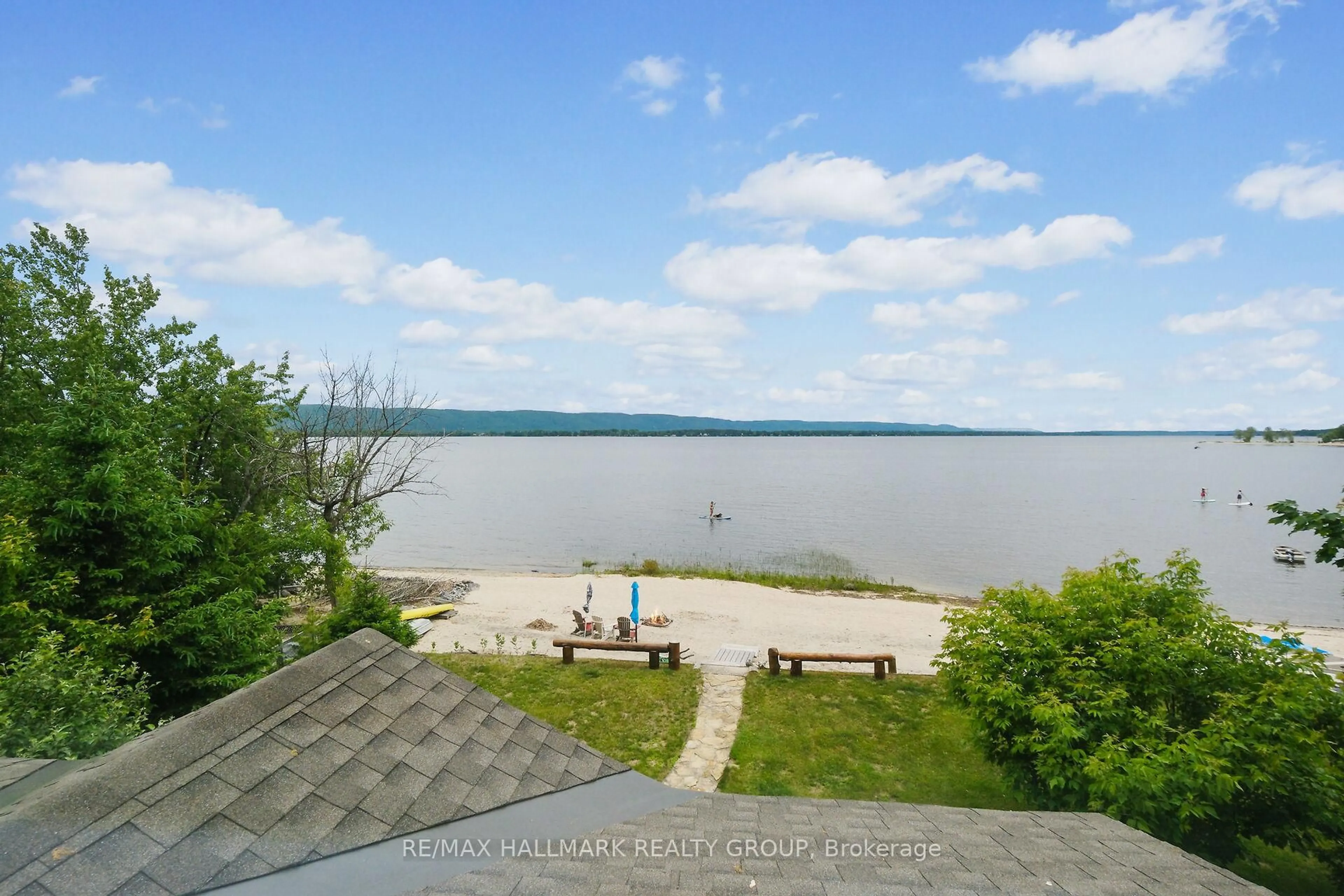 A pic from outside/outdoor area/front of a property/back of a property/a pic from drone, water/lake/river/ocean view for 500 Bayview Dr, Ottawa Ontario K0A 3M0