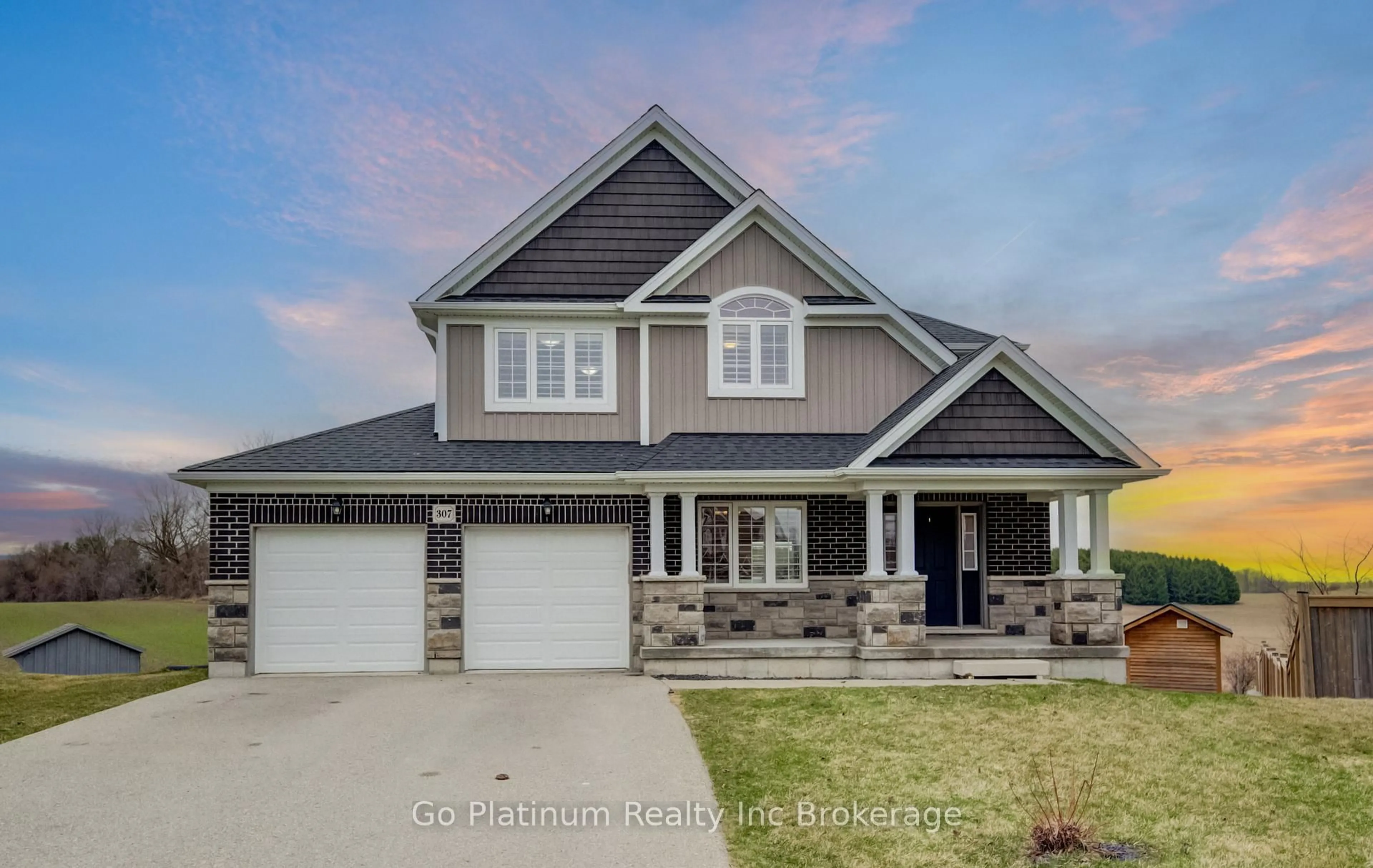 Home with brick exterior material, street for 307 Poldon Dr, Norwich Ontario N0J 1P0