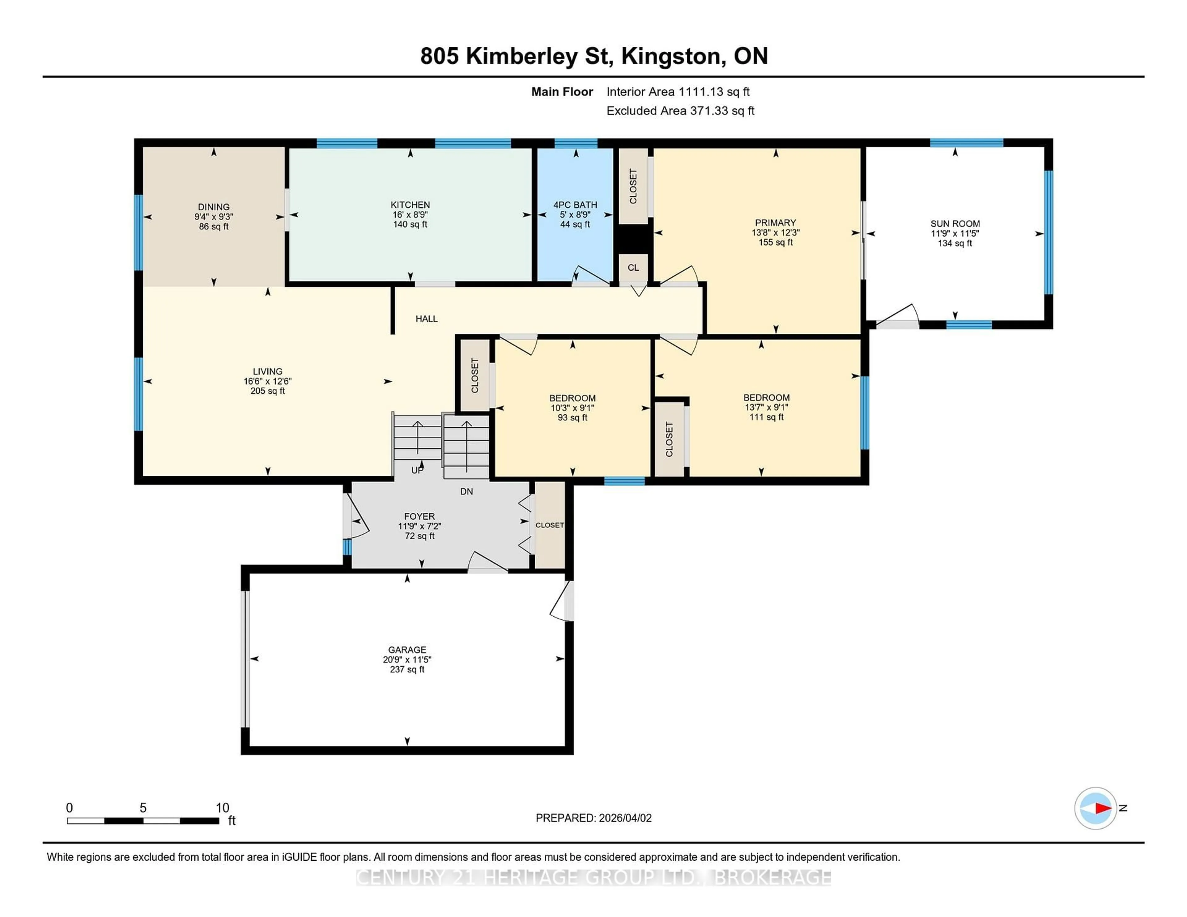 Floor plan for 805 Kimberley St, Kingston Ontario K7P 1C4