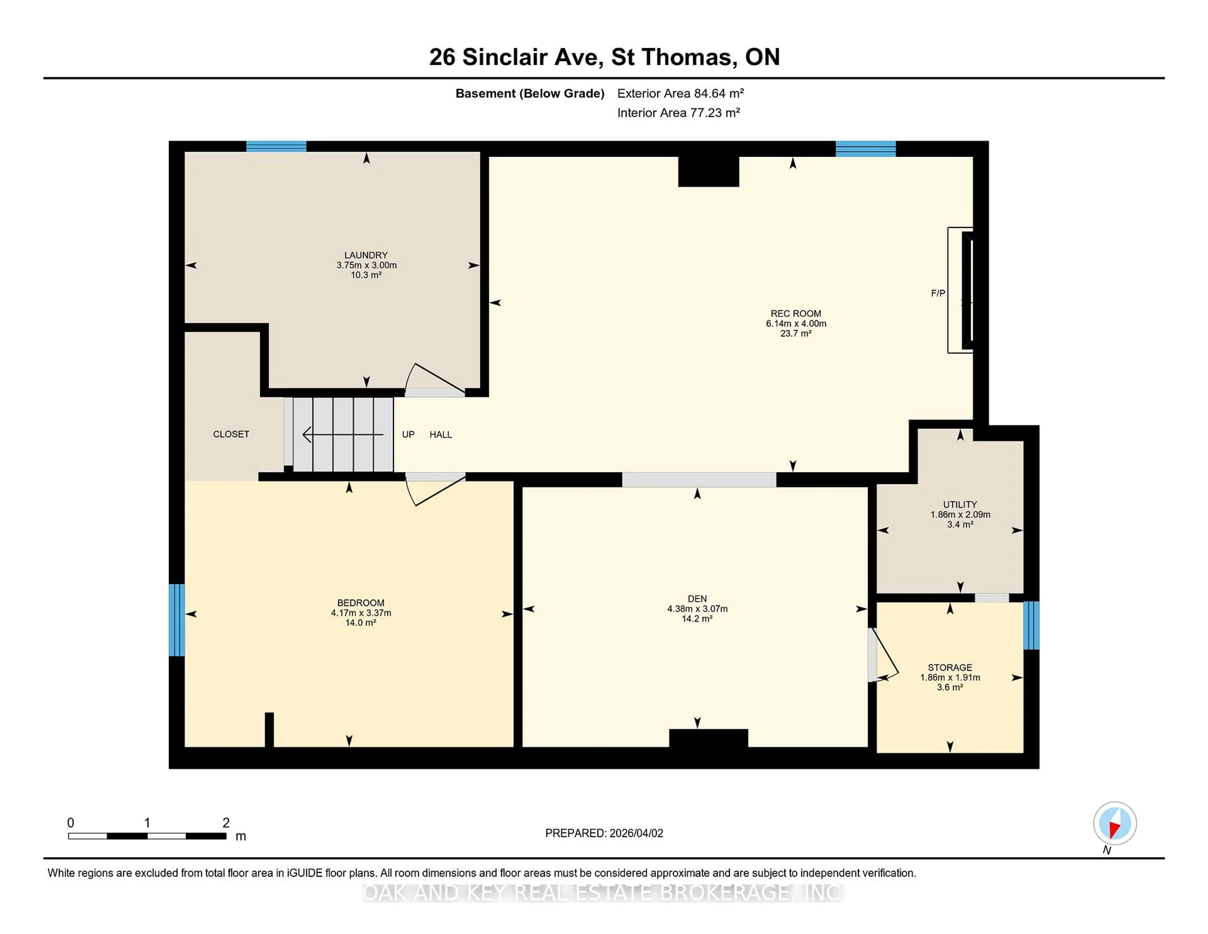 Floor plan for 26 Sinclair Ave, St. Thomas Ontario N5R 3A8
