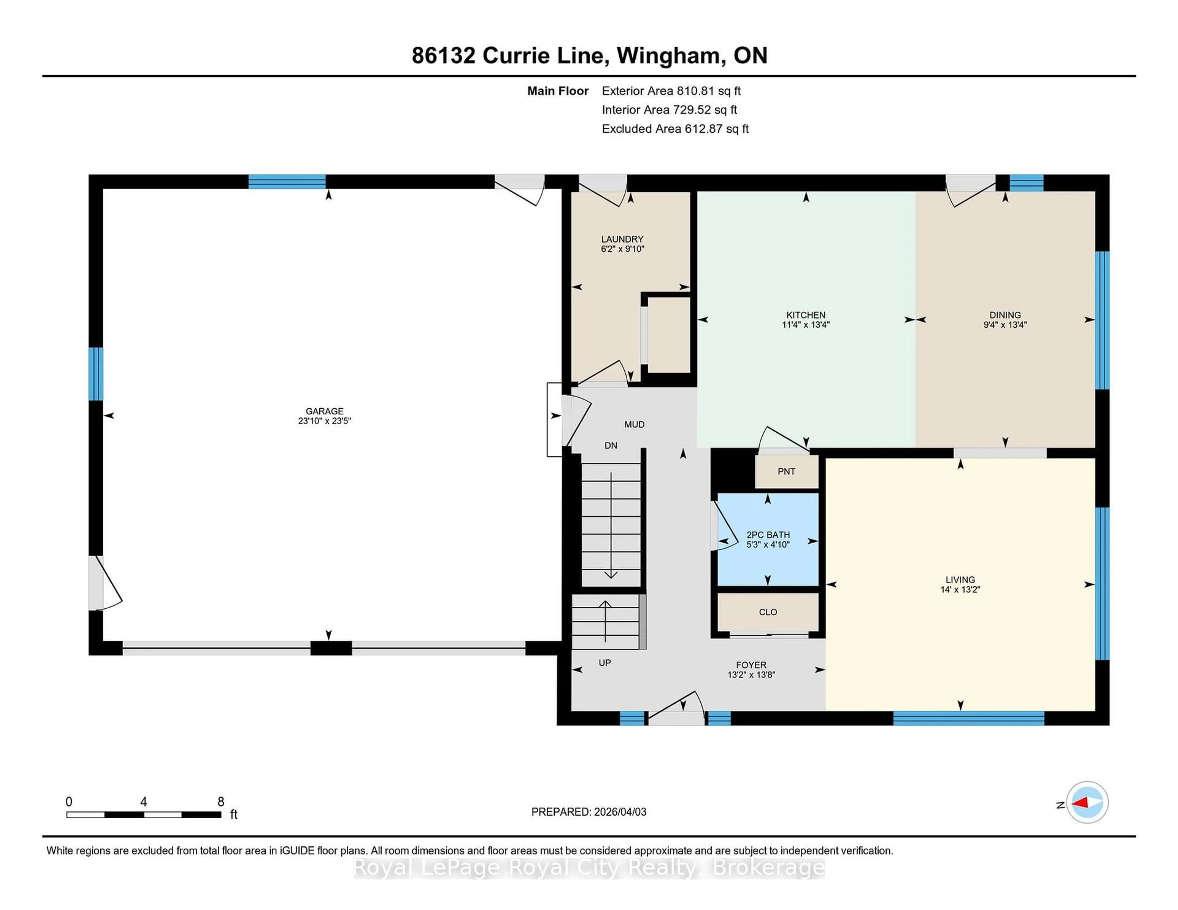 Floor plan for 86132 Currie Line, North Huron Ontario N0G 2W0