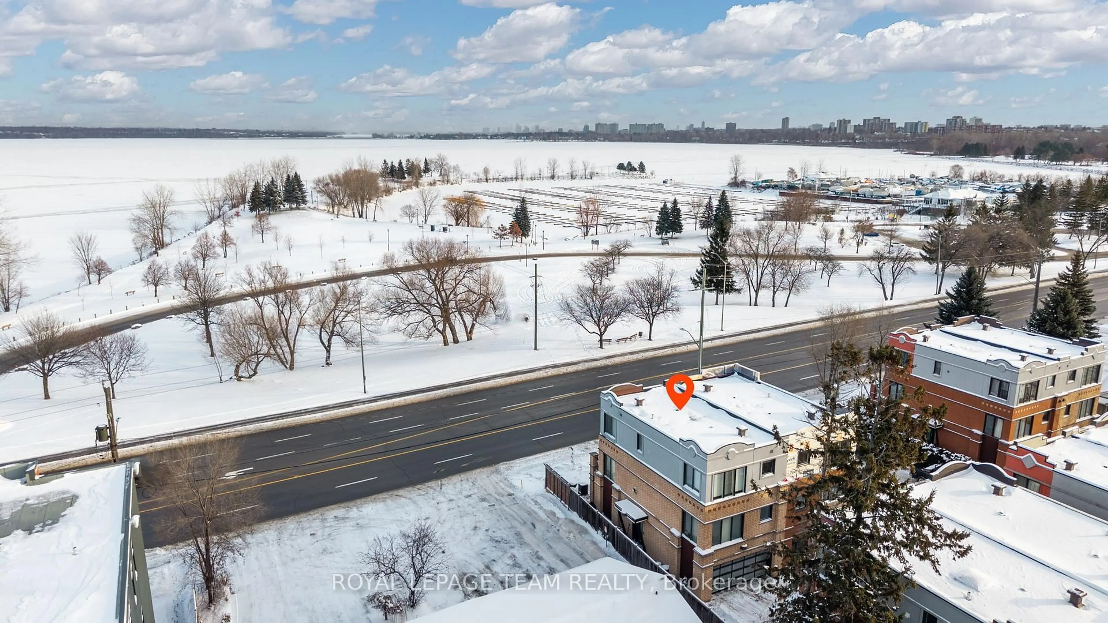 A pic from outside/outdoor area/front of a property/back of a property/a pic from drone, water/lake/river/ocean view for 3362 Carling Ave, Ottawa Ontario K2H 0A7