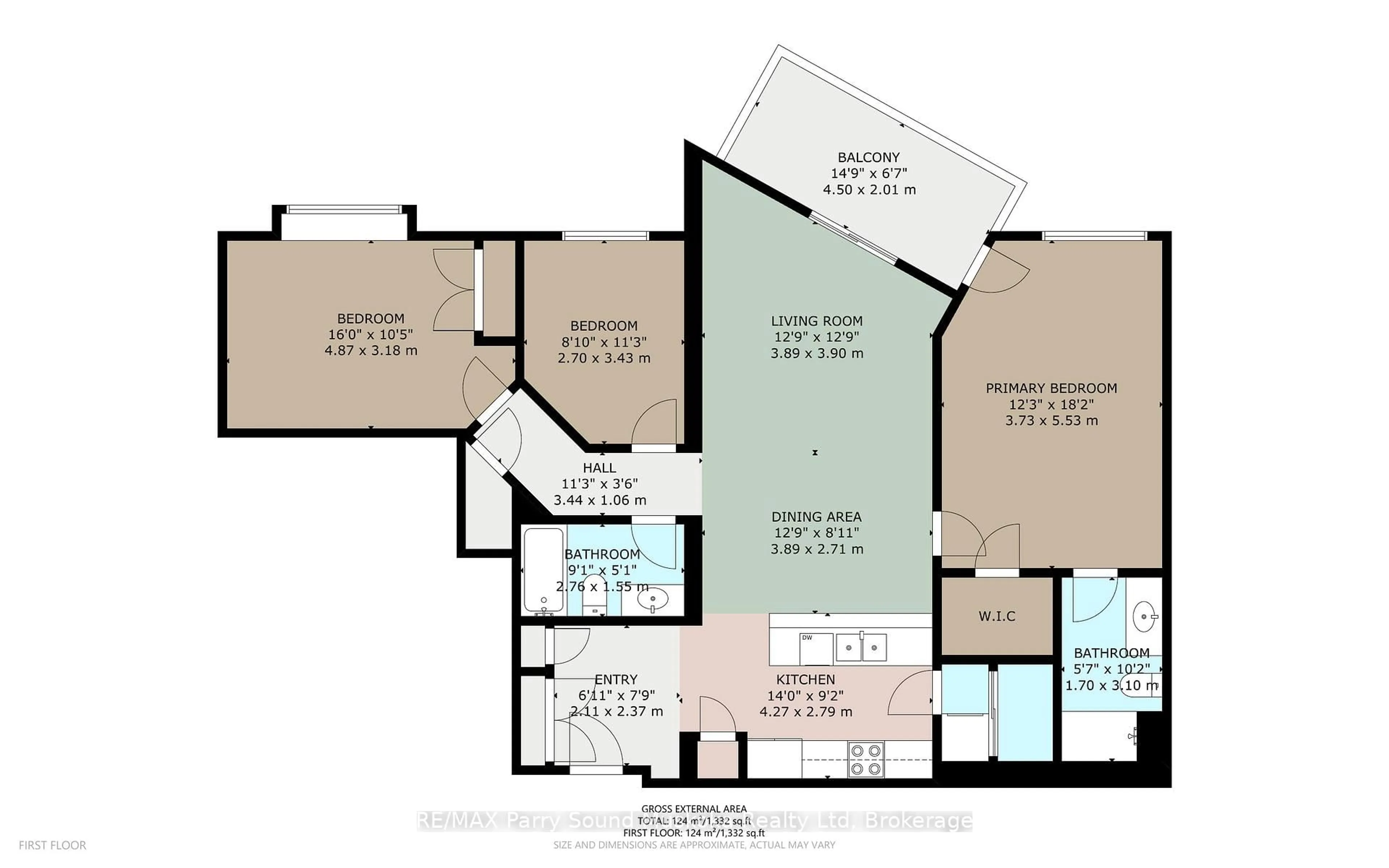 Floor plan for 11A Salt Dock Rd #101, Parry Sound Ontario P2A 3B6