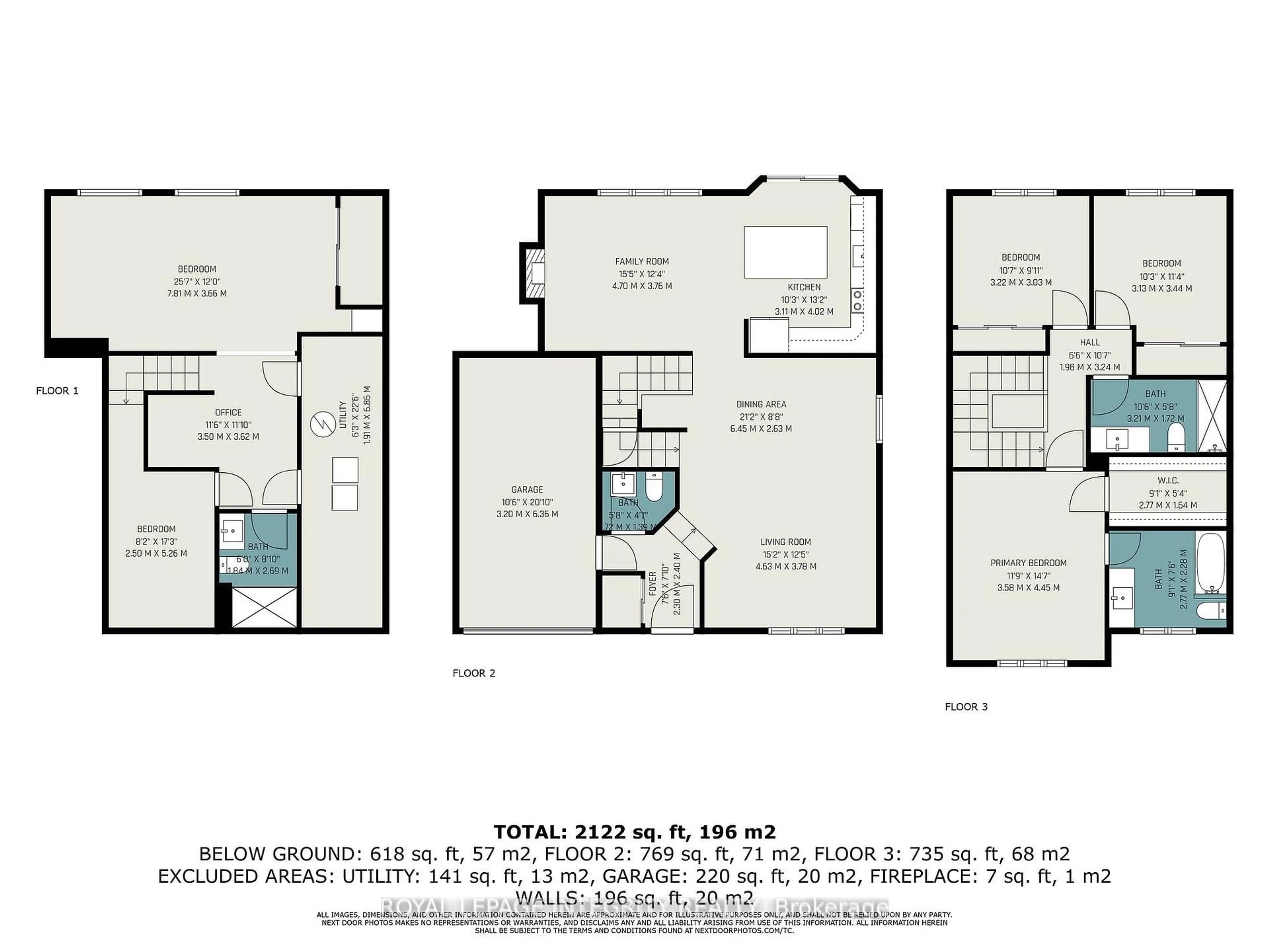 Floor plan for 25 Berry Glen St, Ottawa Ontario K2G 7A5