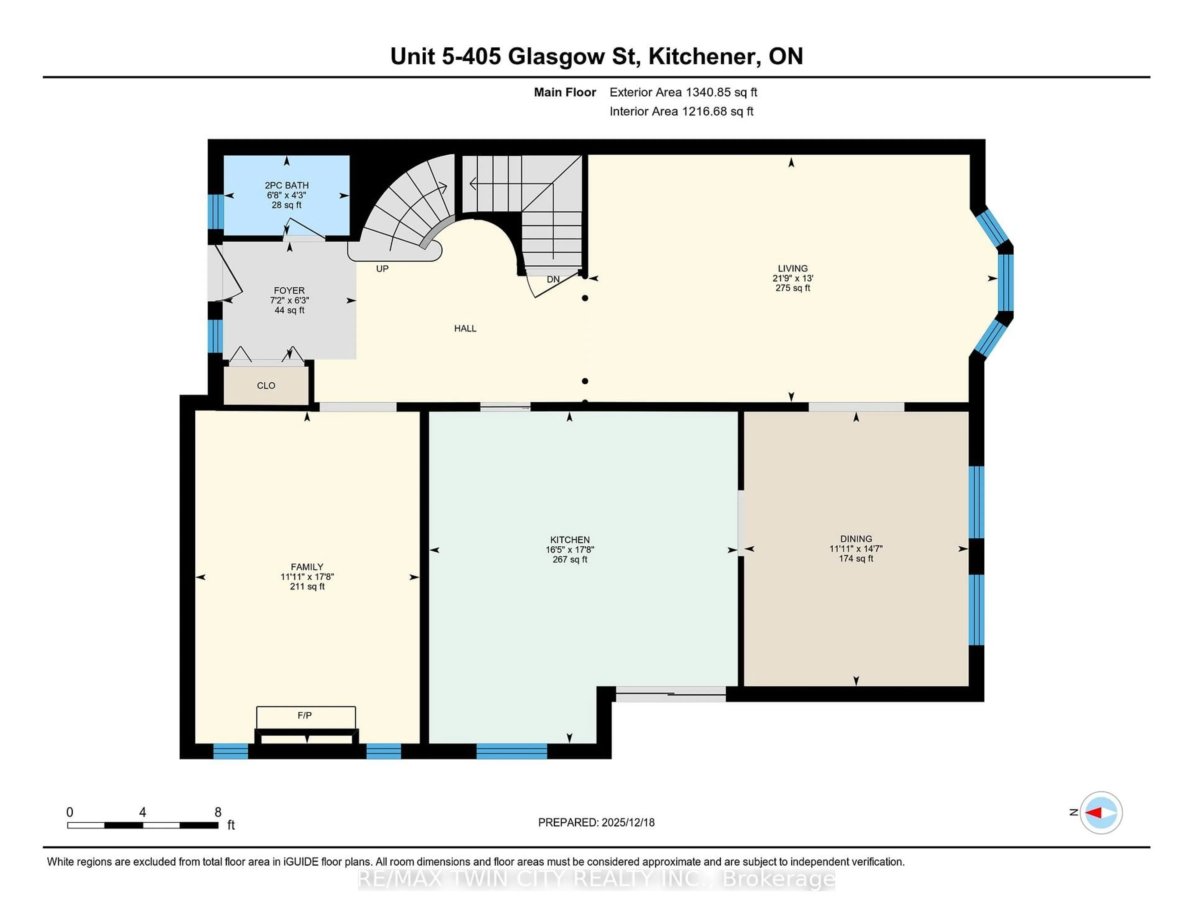 Floor plan for 405 Glasgow St #5, Kitchener Ontario N2M 2N1