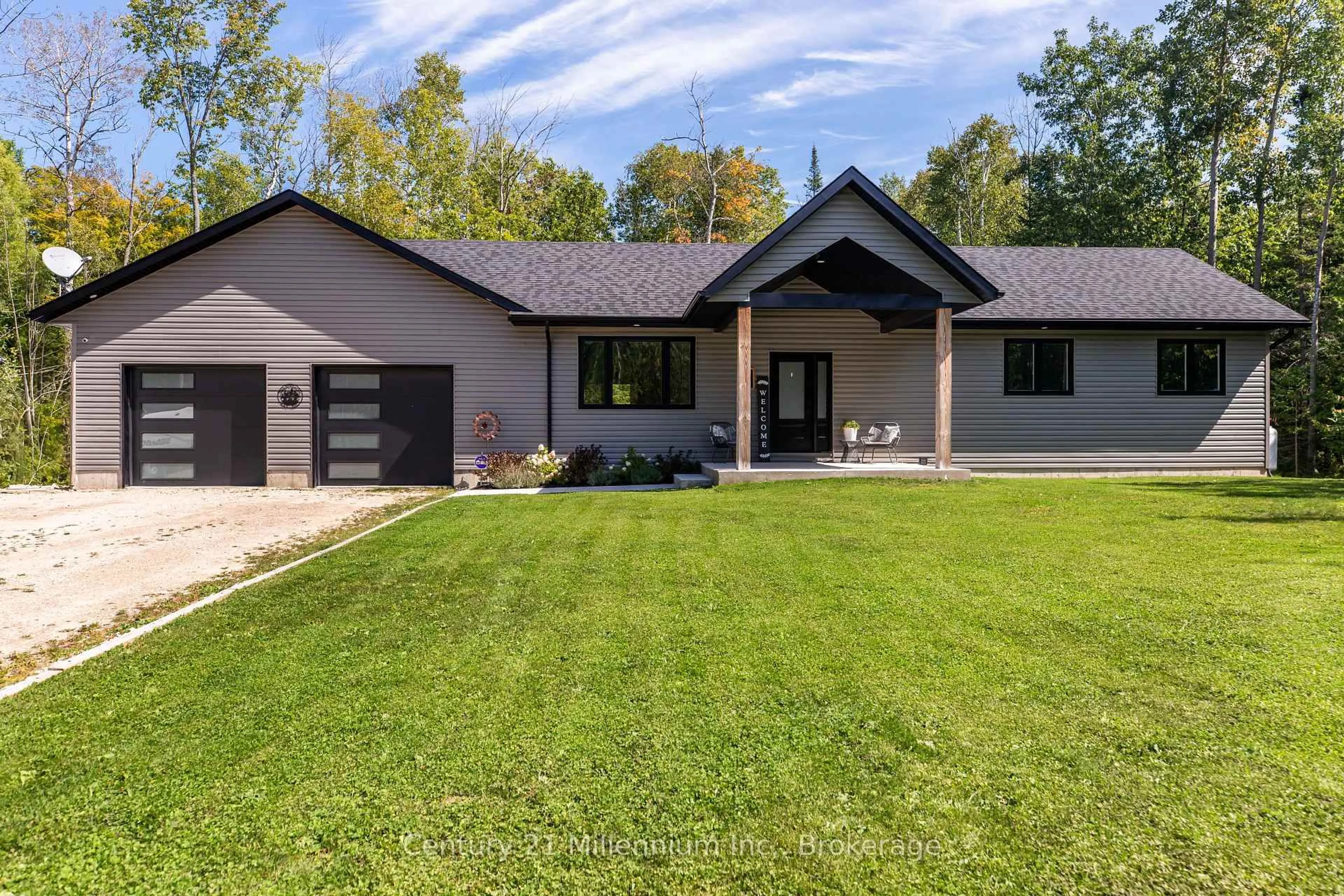 Home with vinyl exterior material, street for 23 Hemlock Rd, South Bruce Peninsula Ontario N0H 2T0