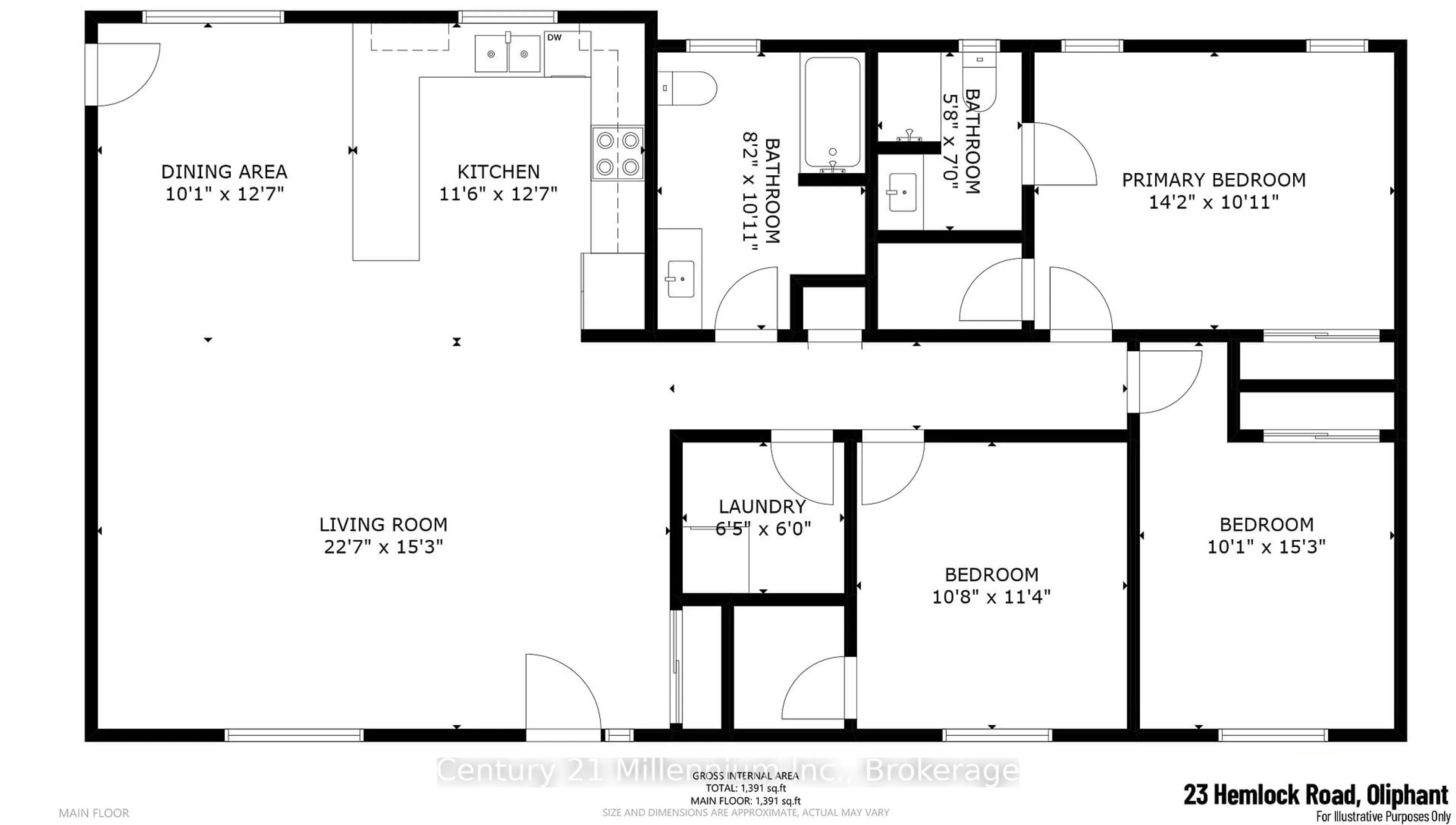 Floor plan for 23 Hemlock Rd, South Bruce Peninsula Ontario N0H 2T0