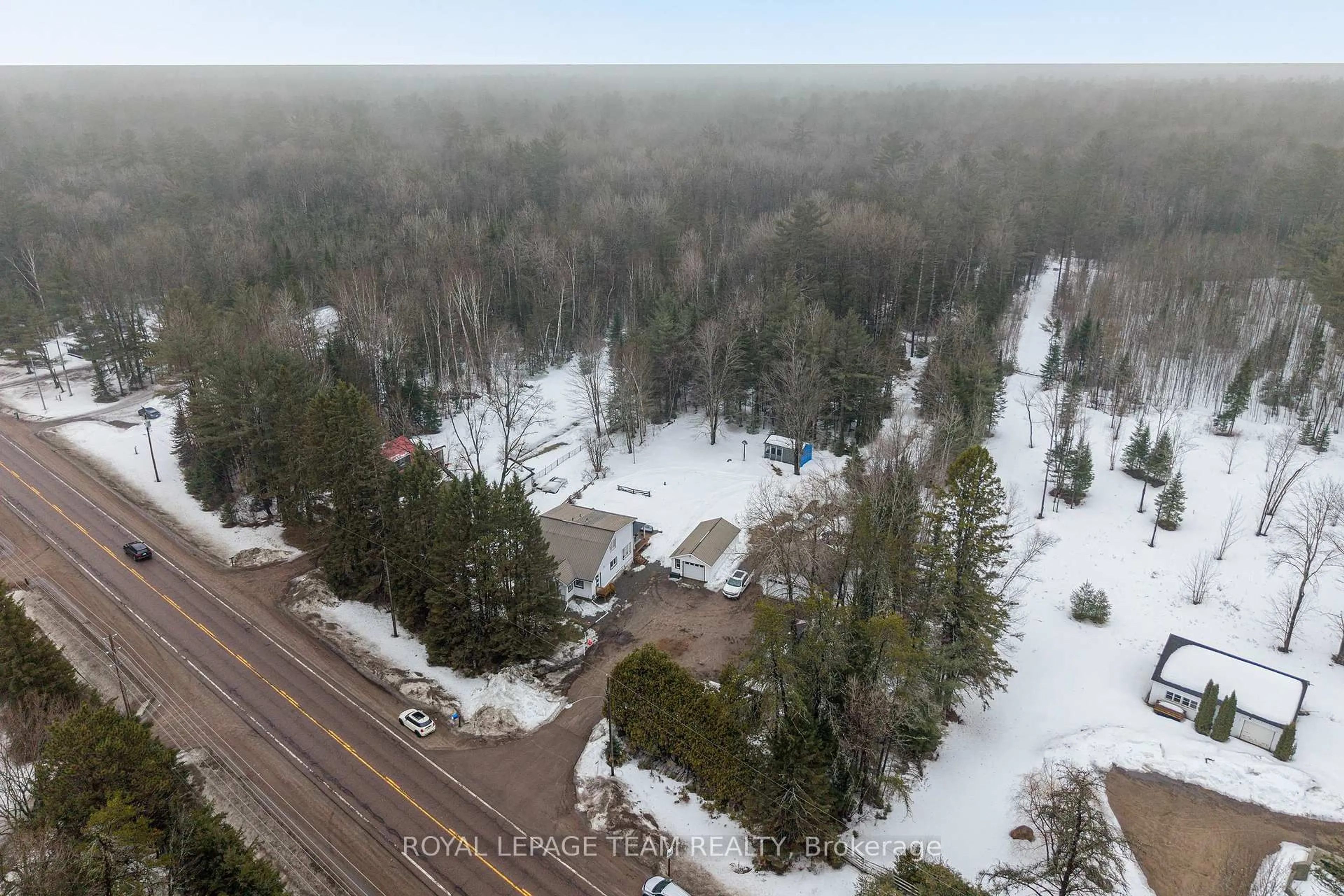 A pic from outside/outdoor area/front of a property/back of a property/a pic from drone, forest/trees view for 32779 HIGHWAY 17, Deep River Ontario K0J 1P0