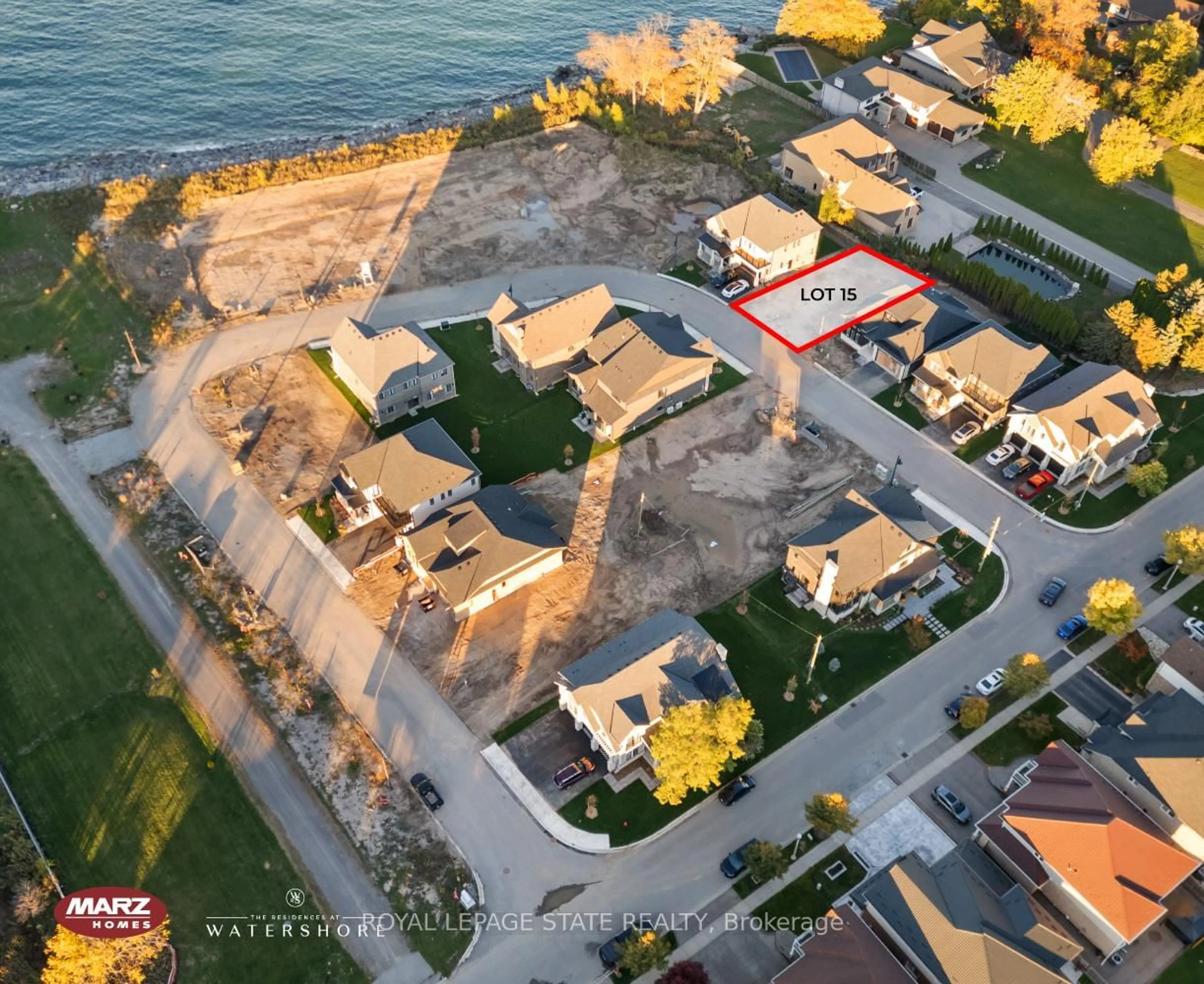 A pic from outside/outdoor area/front of a property/back of a property/a pic from drone, water/lake/river/ocean view for 100 Watershore Dr #15, Hamilton Ontario L8E 0C1