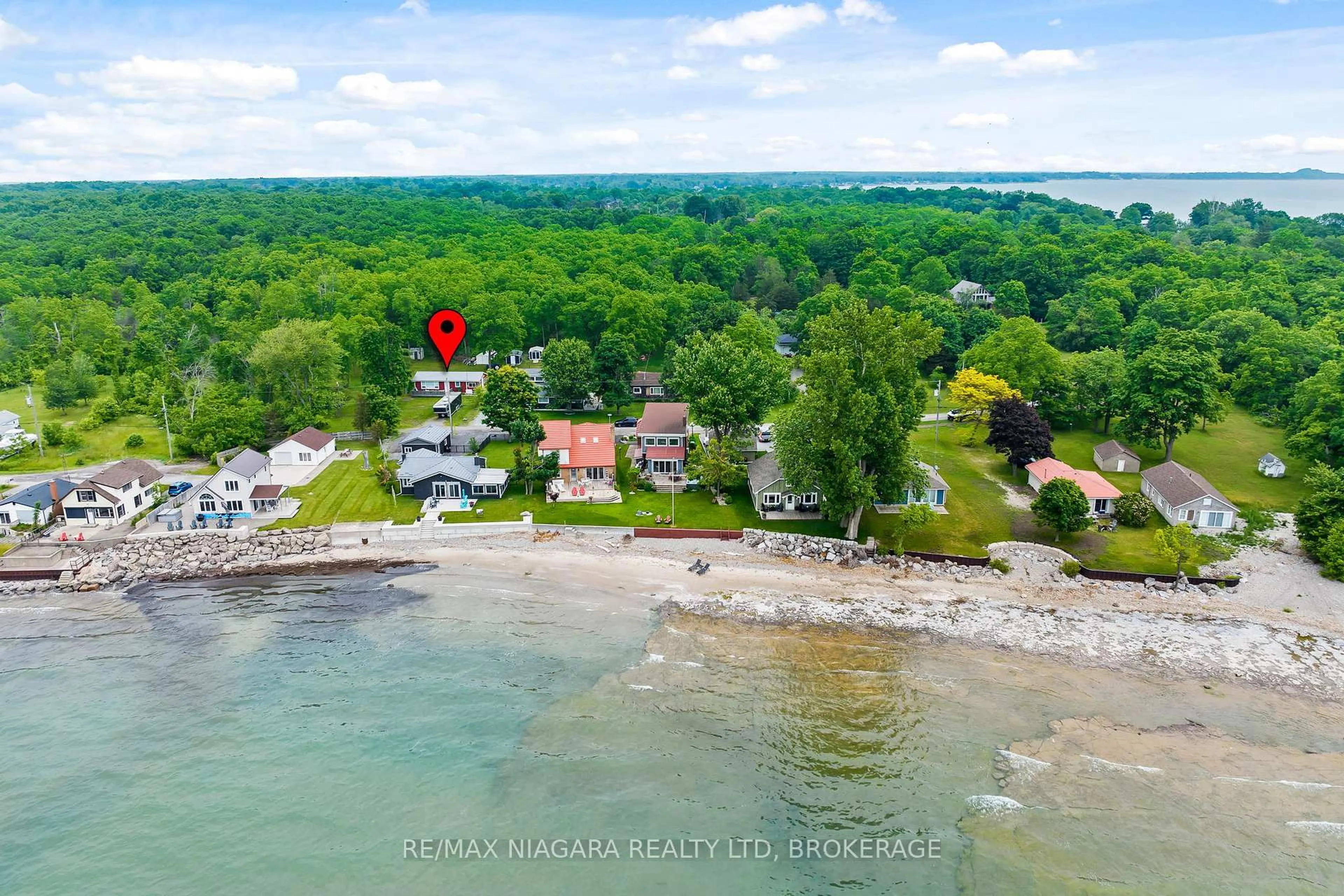 A pic from outside/outdoor area/front of a property/back of a property/a pic from drone, water/lake/river/ocean view for 11496 Cook Lane, Wainfleet Ontario L3K 5V4